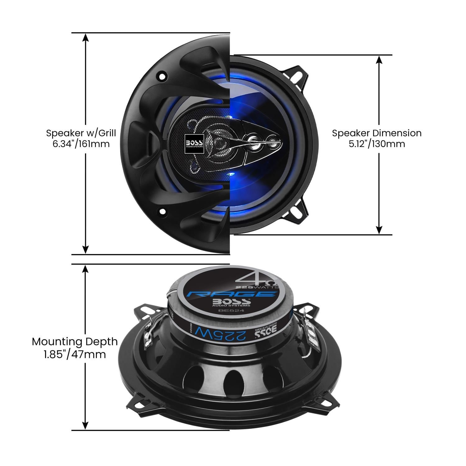 Boss Audio Systems製のカースピーカー、BE524 Boss Audio Speaker BE524 | AutoZone
