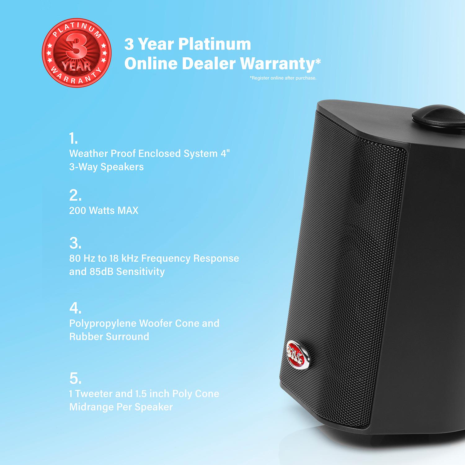 Boss Audio Speaker MR4.3B | AutoZone