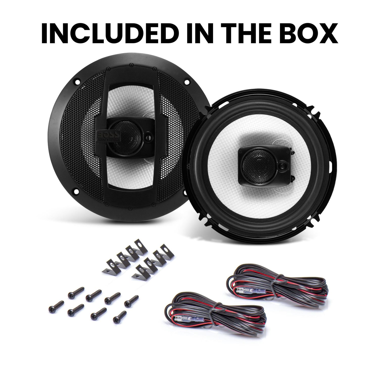 BOSS Audio Systems MR6B 180 Watt Per Pair, 6.5 Inch , Full Range, 2 Way Weatherproof Marine Speakers Sold in Pairs, BLACK : Boss Audio Systems