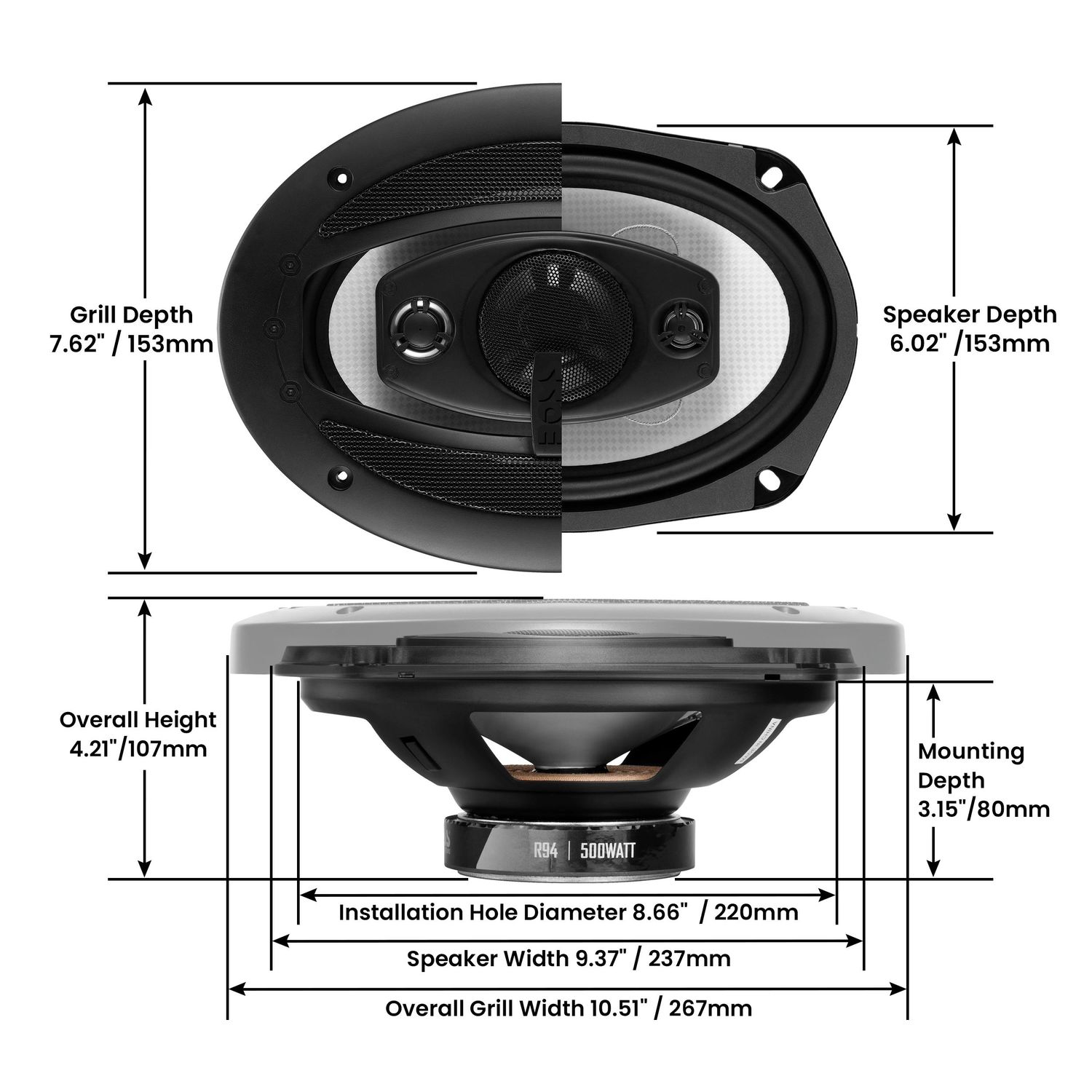 Boss Audio Speaker R94 | AutoZone
