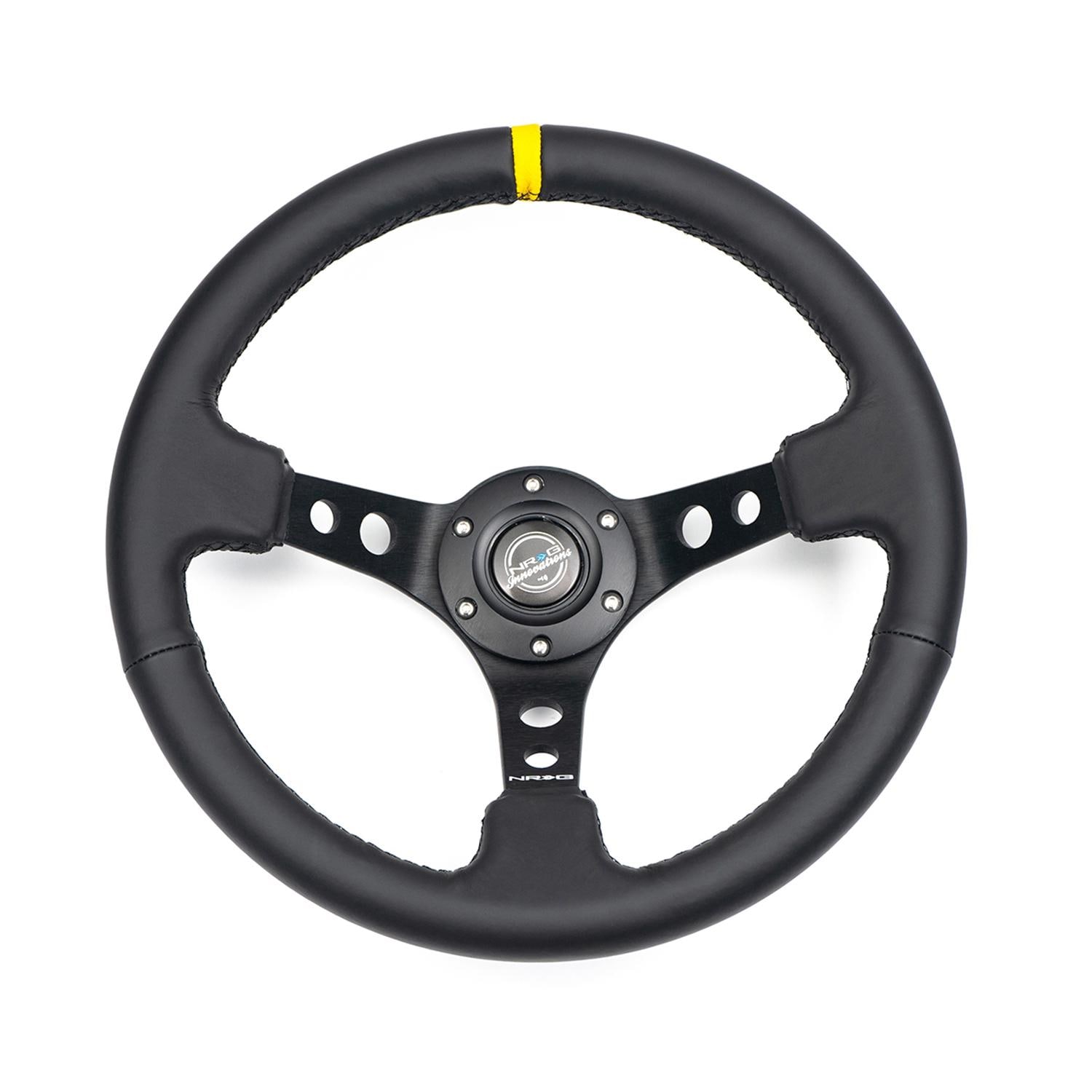 NRG Innovations RST-006BK-Y Steering Wheel RST-006BK-Y | AutoZone