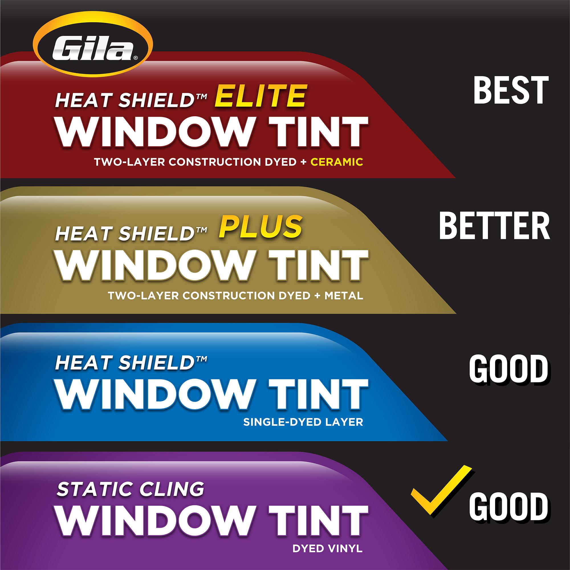 Gila 20% 24in x 78in Black Static Cling Window Tint