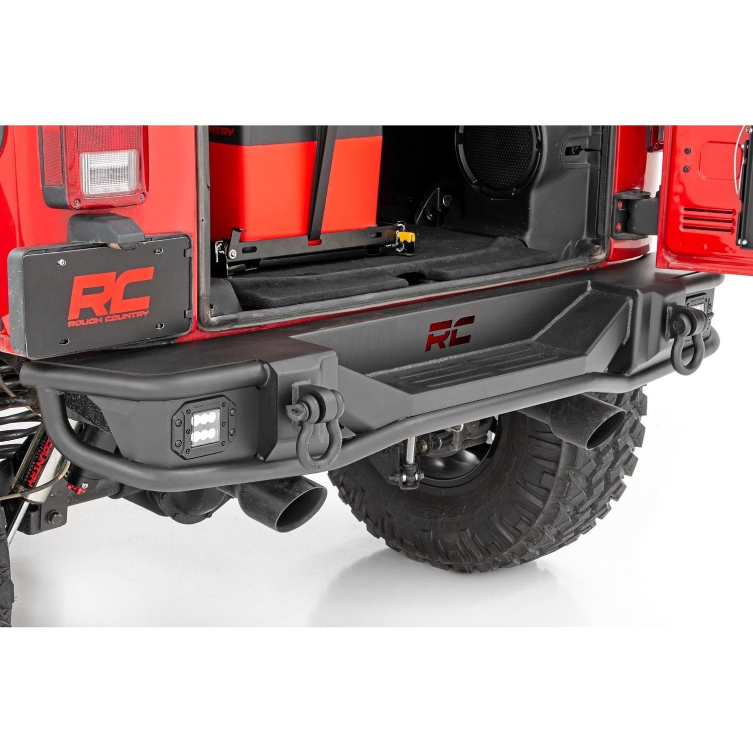 Rough Country Tubular Rear Bumper for Jeep Wrangler JK/Wrangler Unlimited (2007-2018) 10649 for Chevrolet Suburban