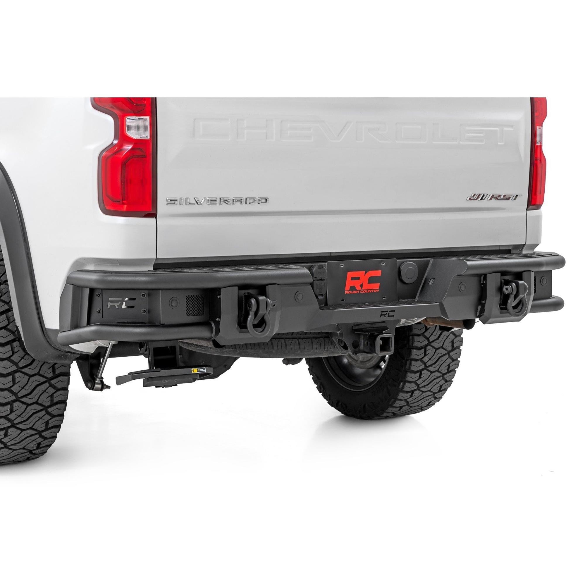 Rough Country Tubular Rear Bumper for Chevy Silverado 1500 2WD/4WD (2019-2025) 51219 for Chevrolet Suburban