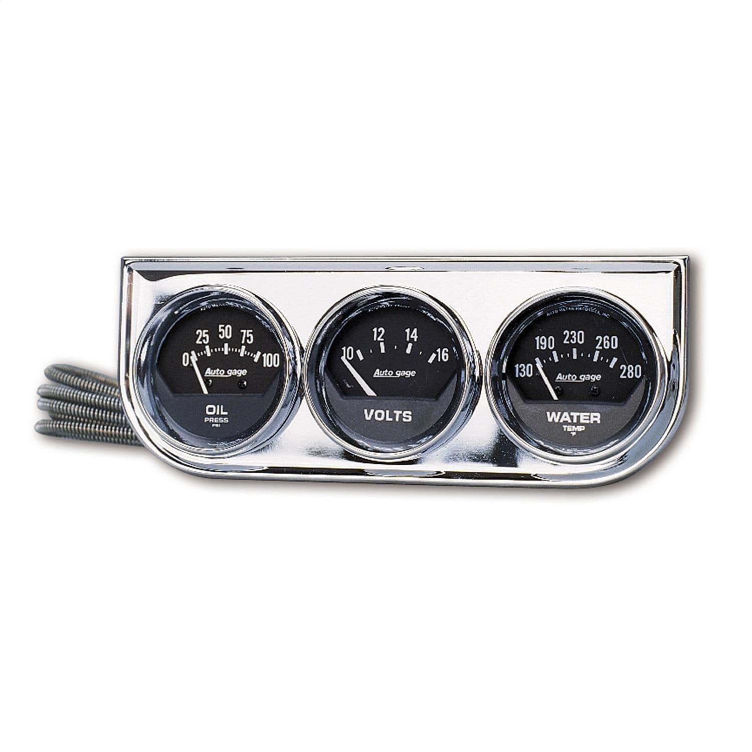 AutoMeter Chrome 2 1/16in Oil Pressure, Water Temperature, And