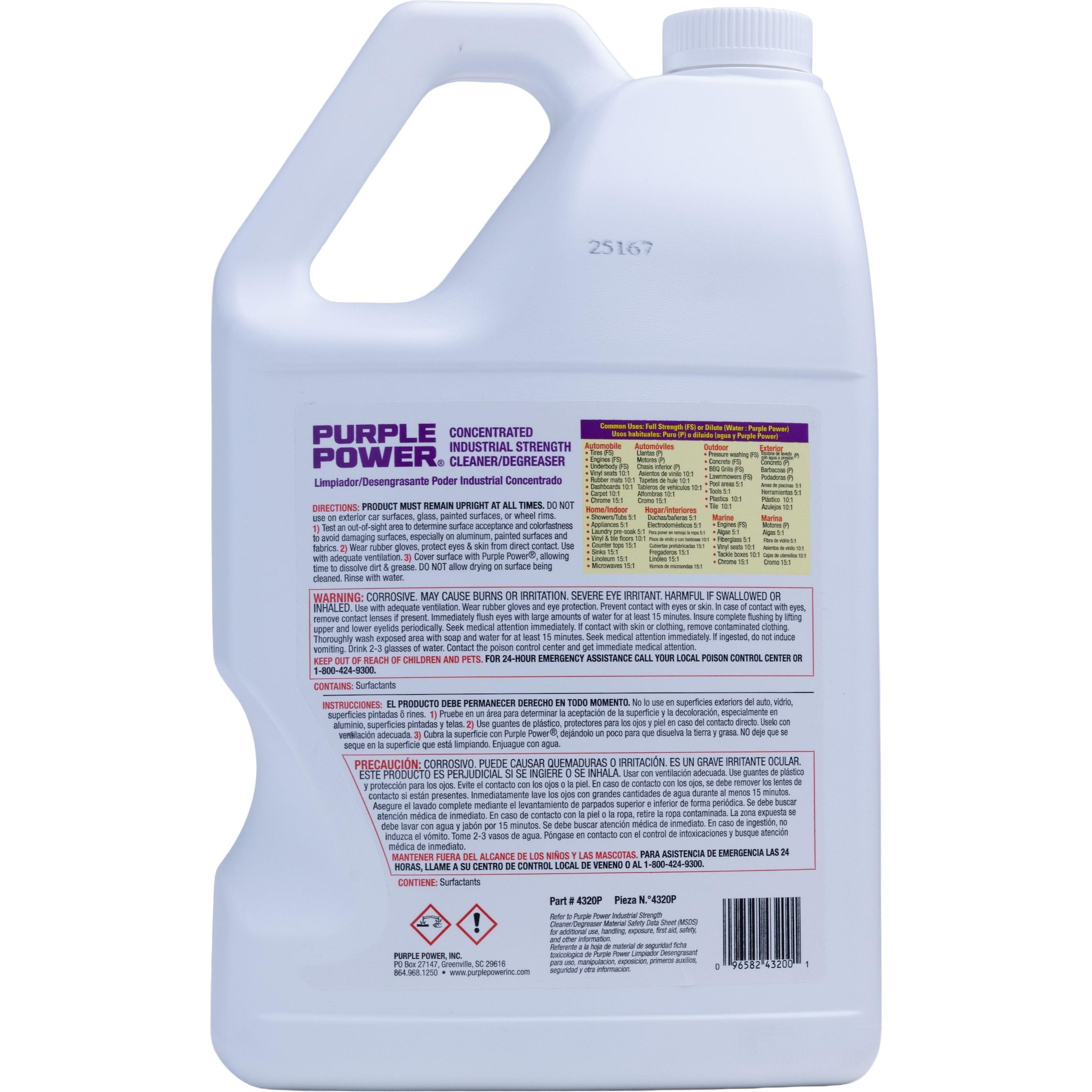Purple Power Cleaner and Degreaser Liquid, 1 Gallon