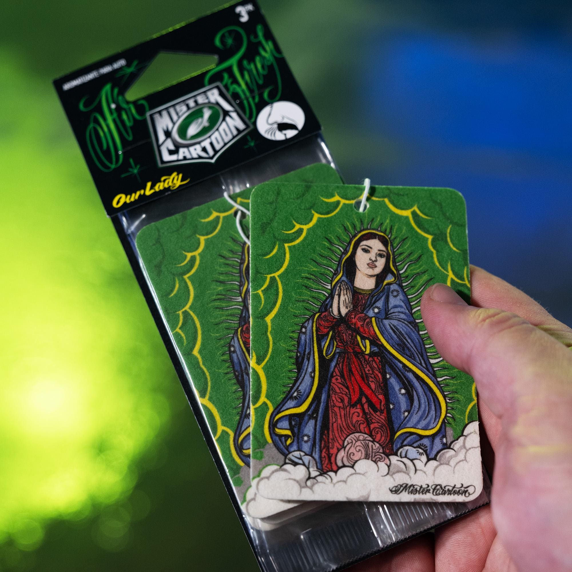 Turtle Wax Mister Cartoon Our Lady of Guadalupe Scent Hanging Air