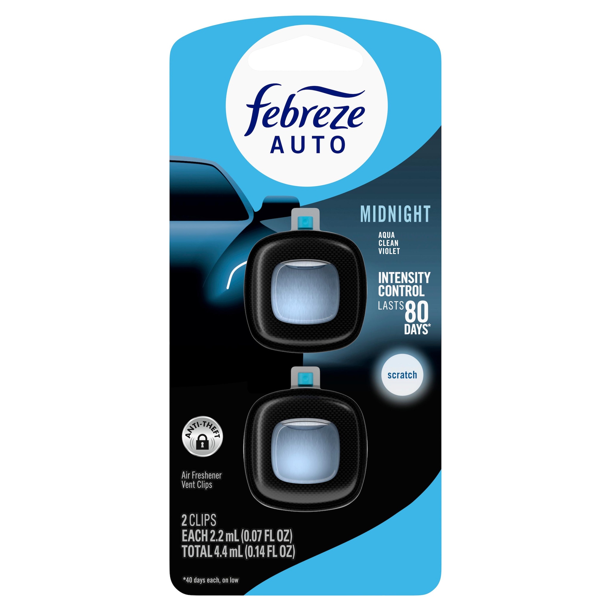 Frebreze Midnight Auto Scent Vent Air Freshener 2 Pack