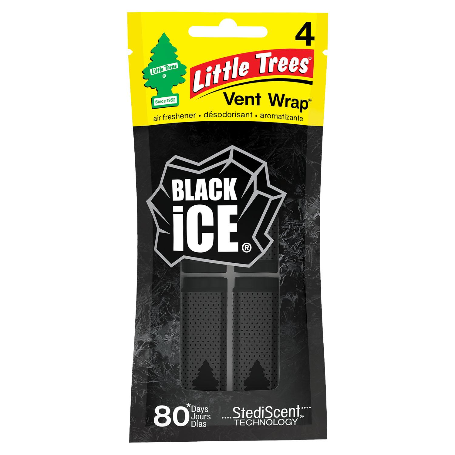 LITTLE TREES Black Ice Scent Vent Air Freshener 4 Pack | AutoZone
