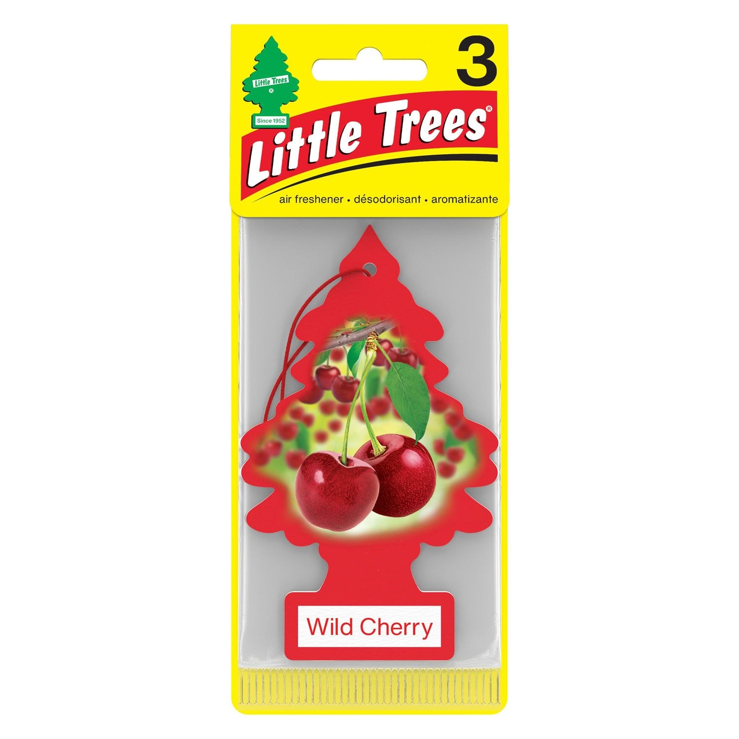 Little Trees Wild Cherry Scent Hanging Air Freshener 3 Pack | AutoZone