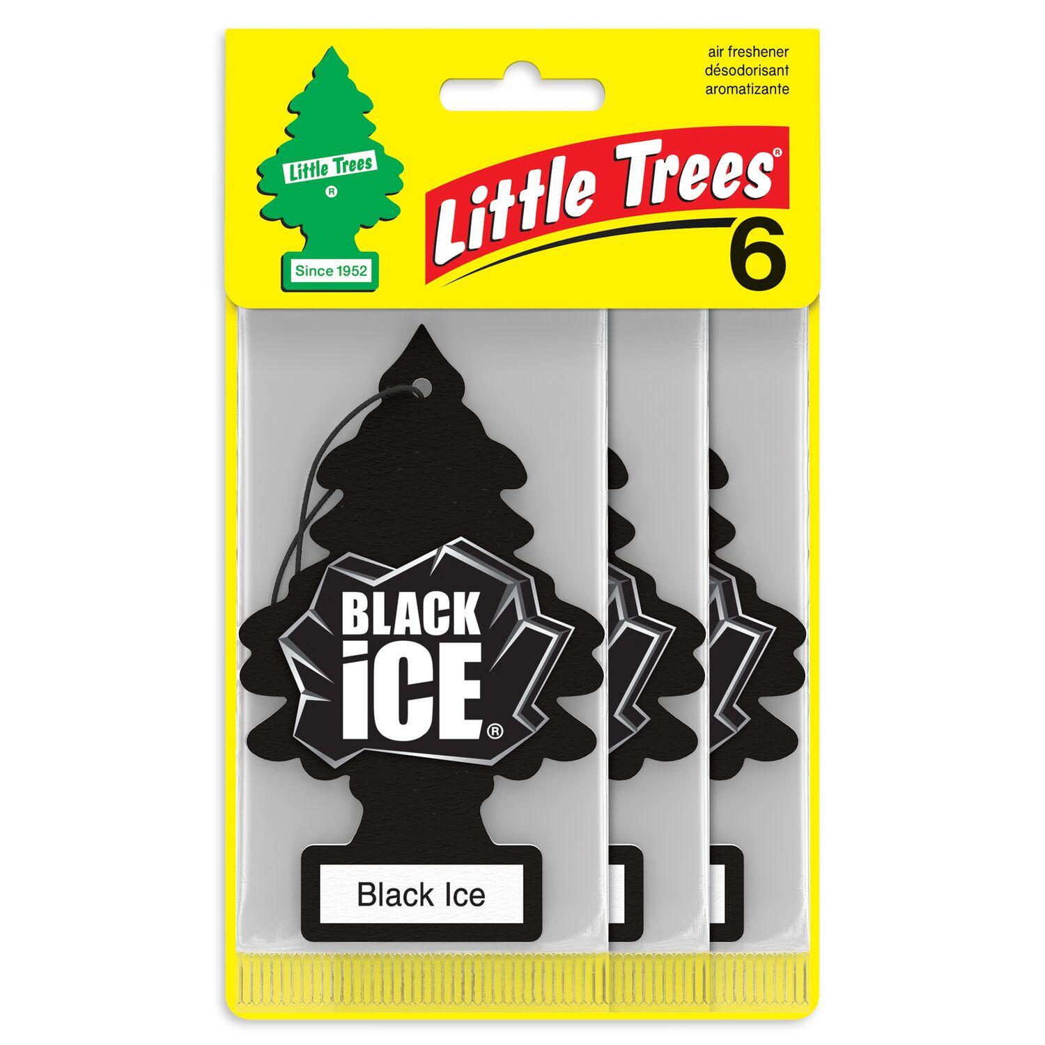 LITTLE TREES Black Ice Scent Hanging Air Freshener 6 Pack | AutoZone