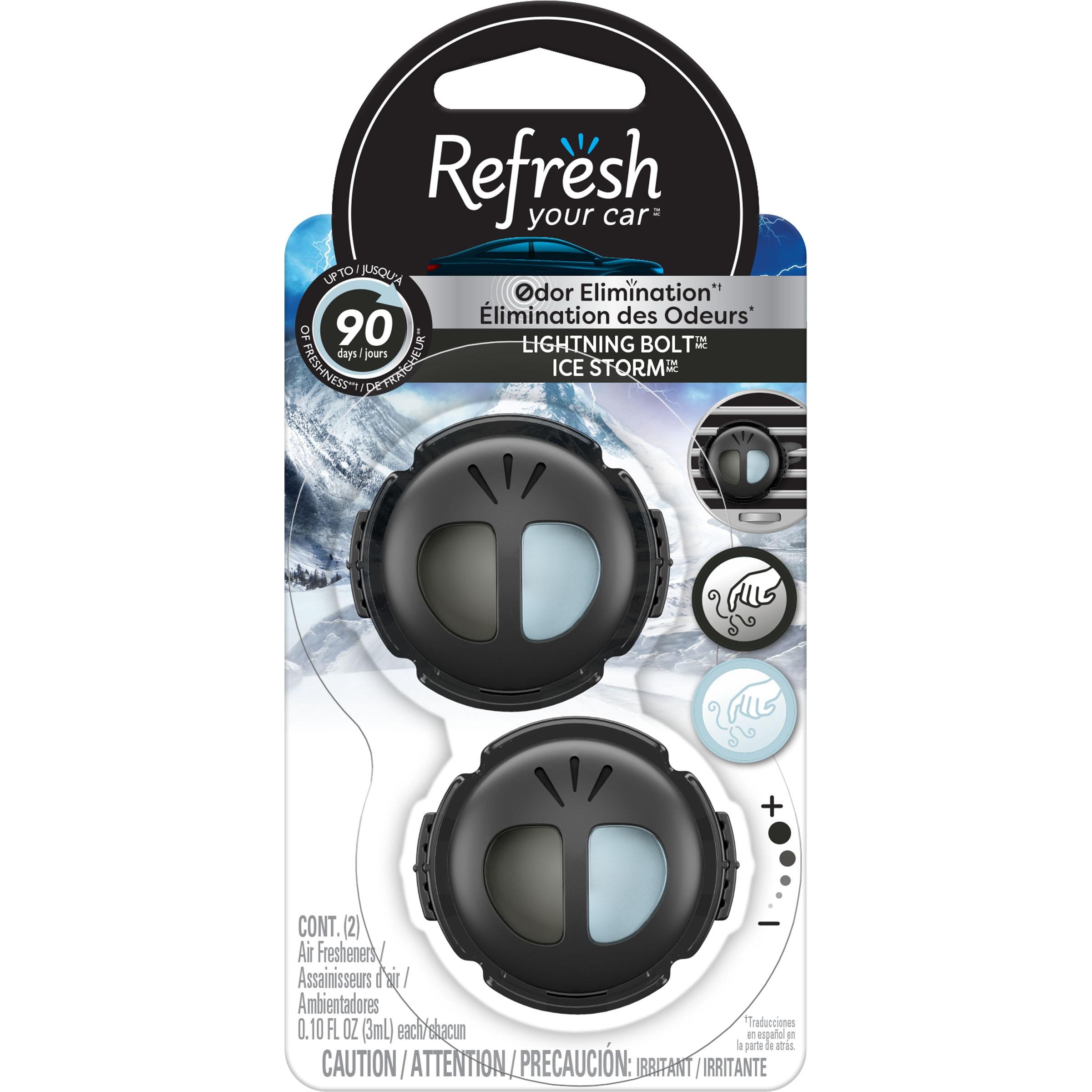 Refresh Your Car 2-Pack Lightning Bolt/Ice Storm Mini Diffuser