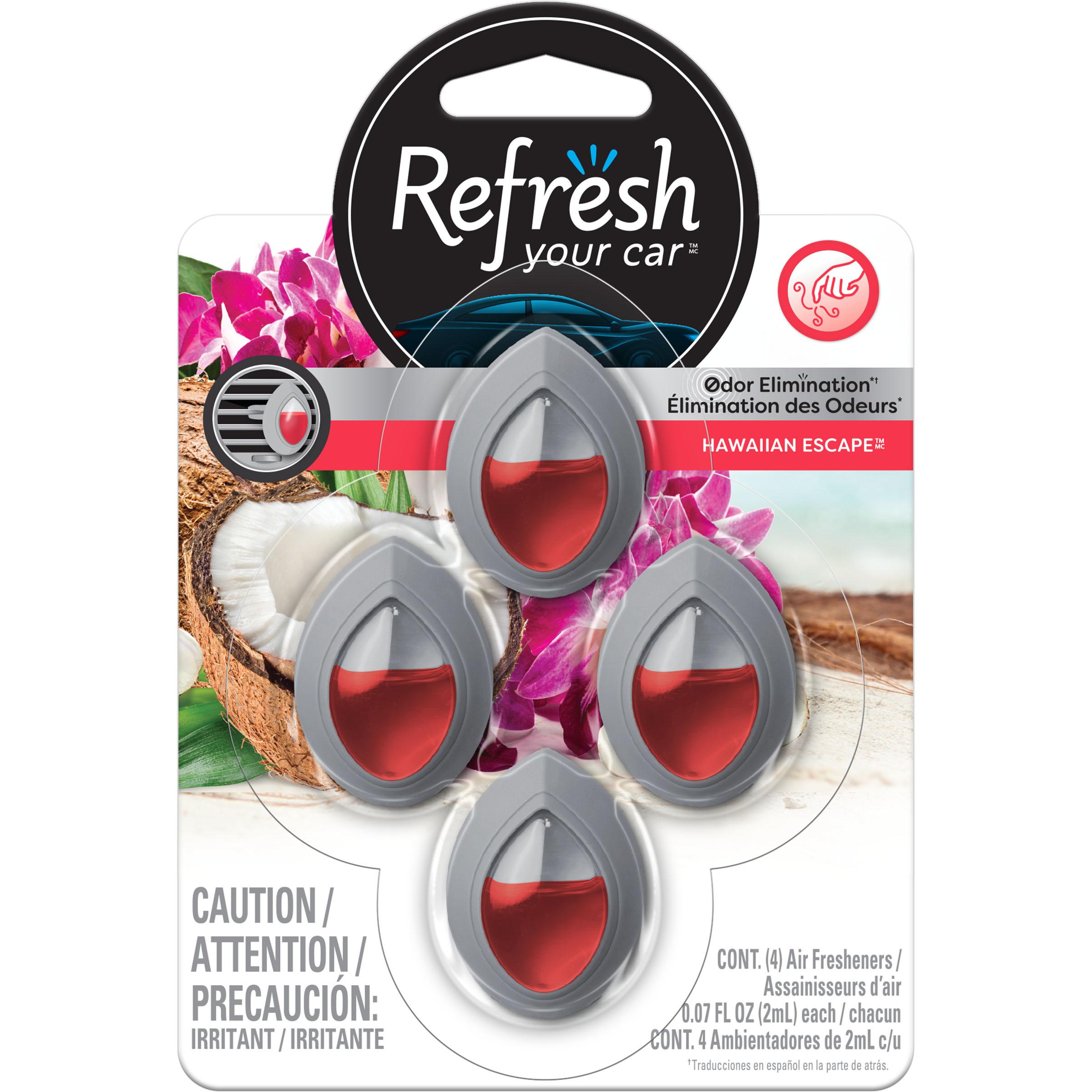 Refresh Your Car Hawaiian Escape Scent Vent Air Freshener 4 Pack Refresh Your Car Hawaiian Escape Scent Vent Air Freshener 4 Pack
