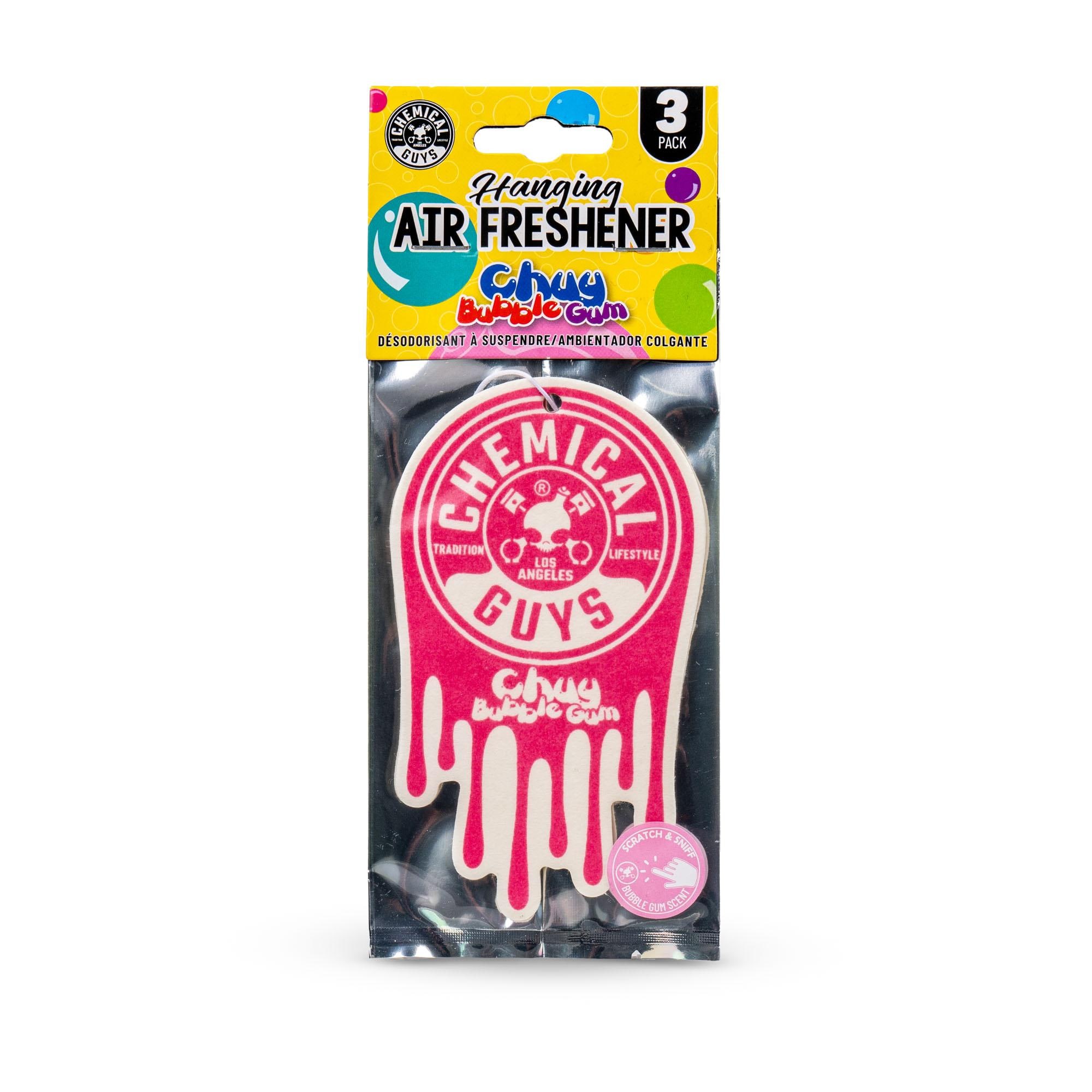 Chemical Guys Chuy Bubble Gum Scent Hanging Air Freshener 3 Pack