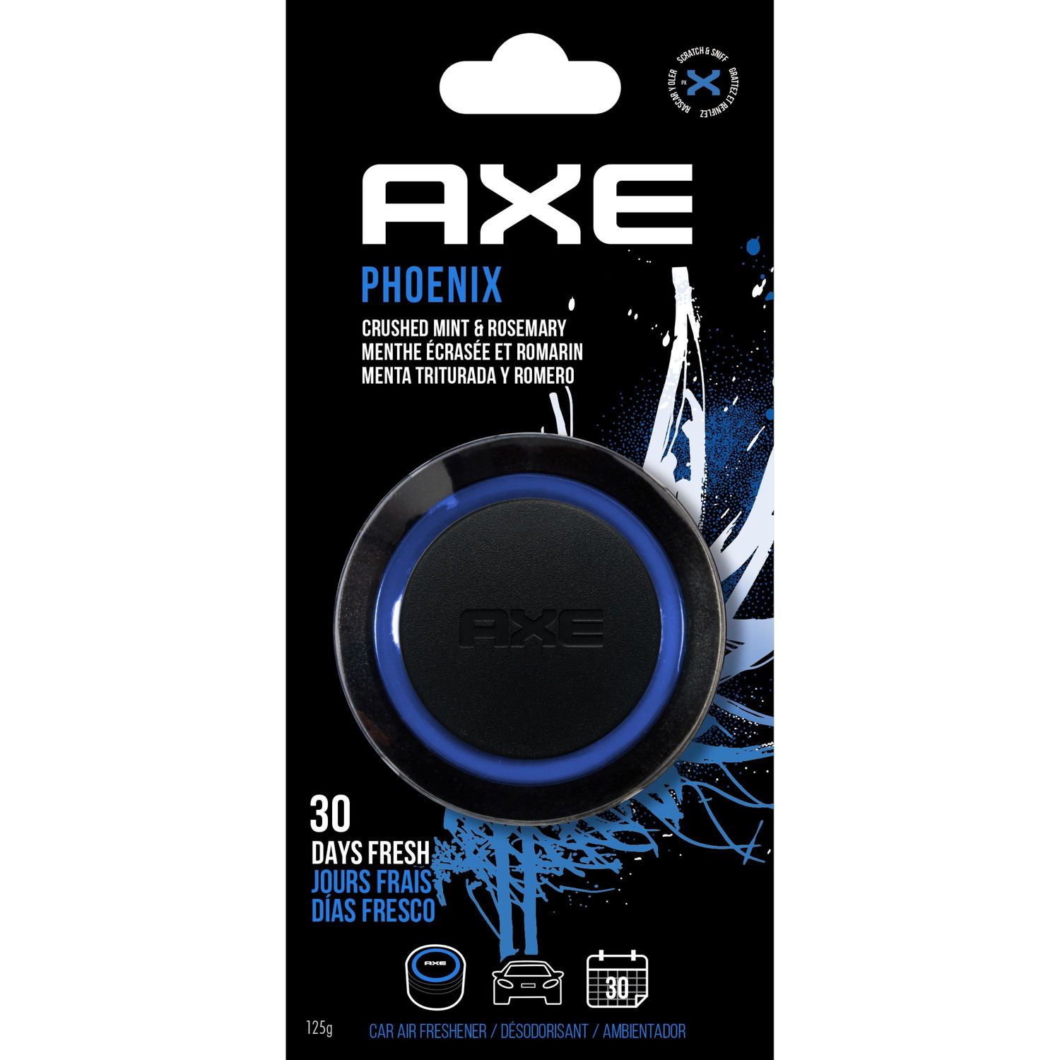 Axe Auto Phoenix Crushed Mint and Rosemary Scent Can Air Freshener