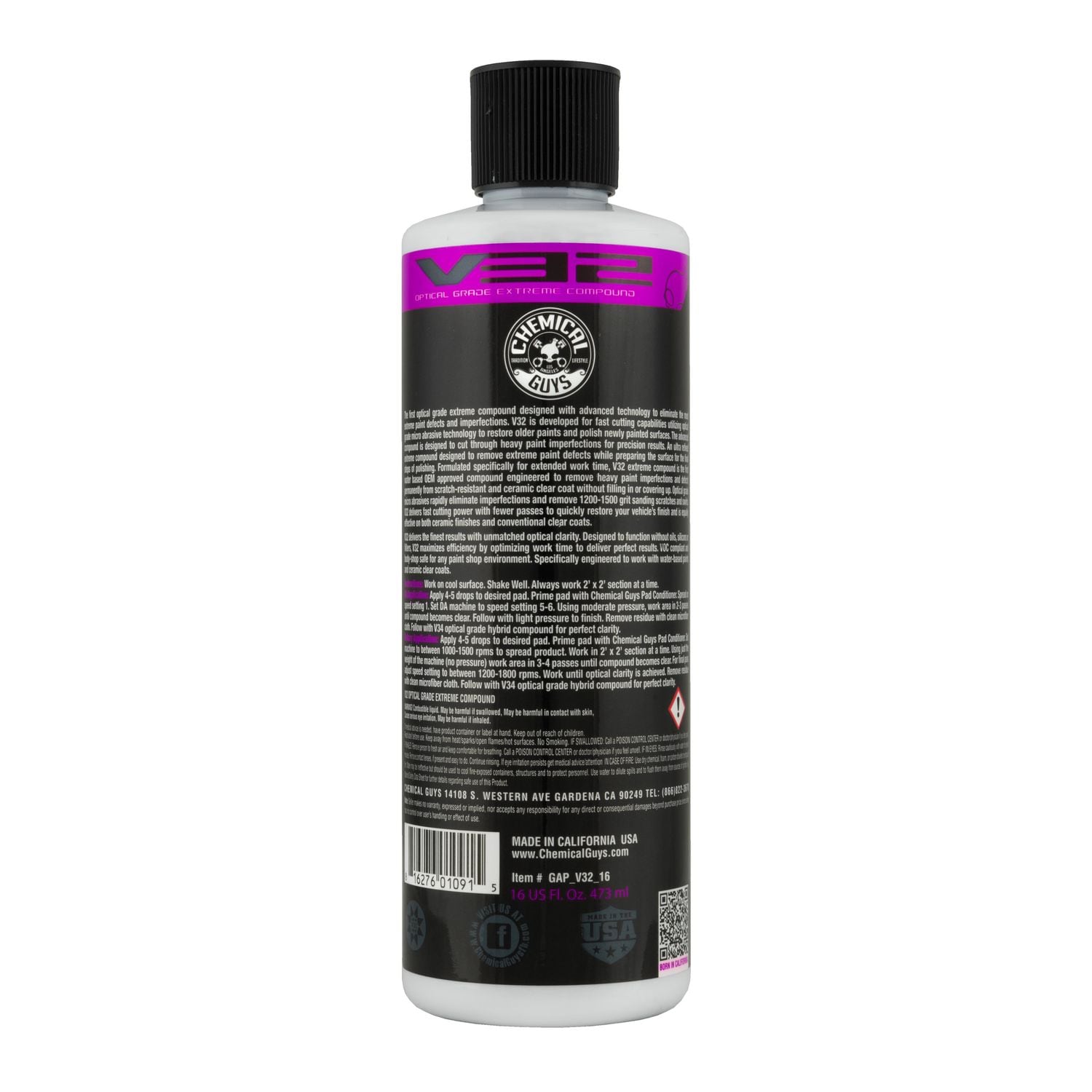 Chemical Guys V32 Optical Grade Extreme Compound 16oz | AutoZone