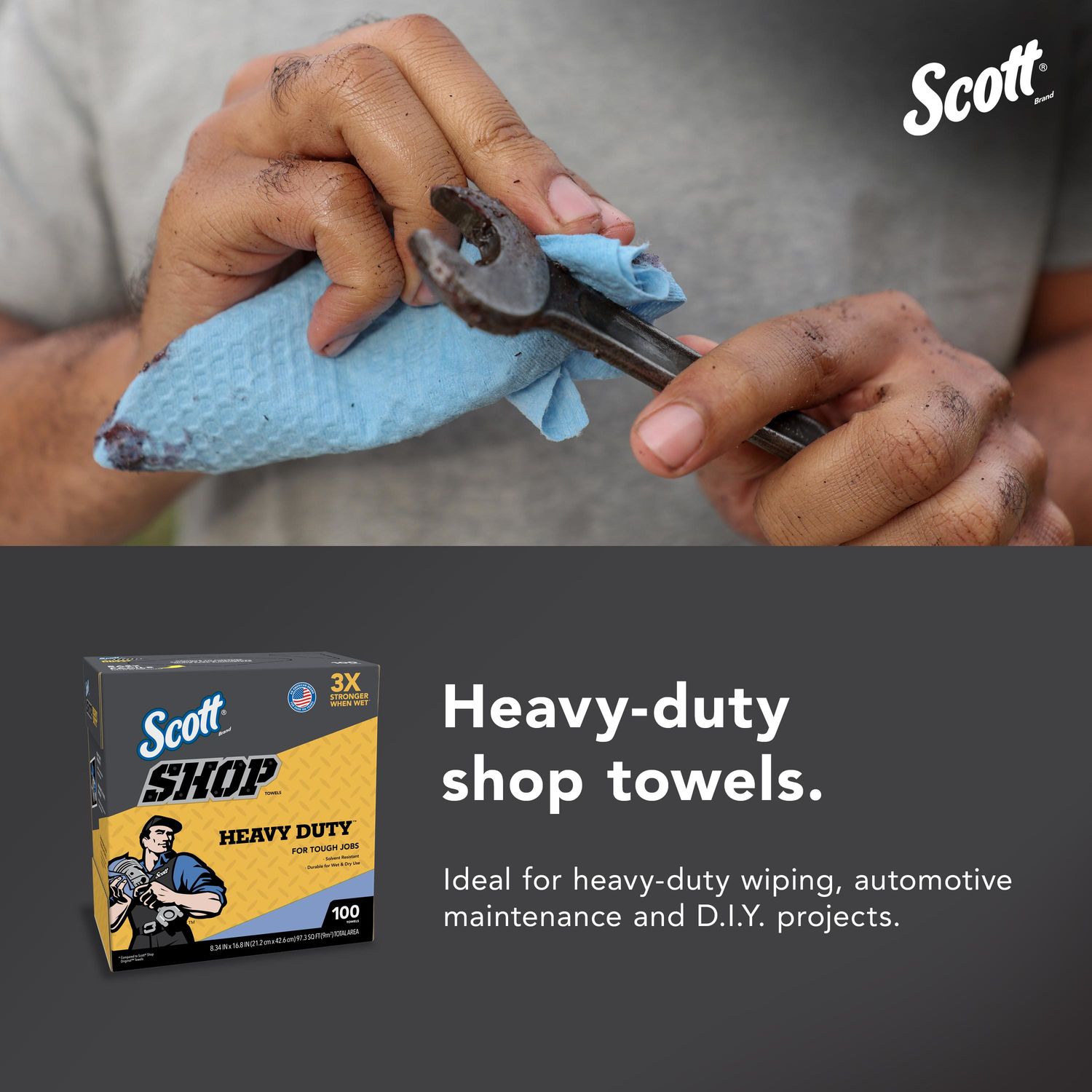Scottbrand Scott Brand Blue Shop Towel | AutoZone