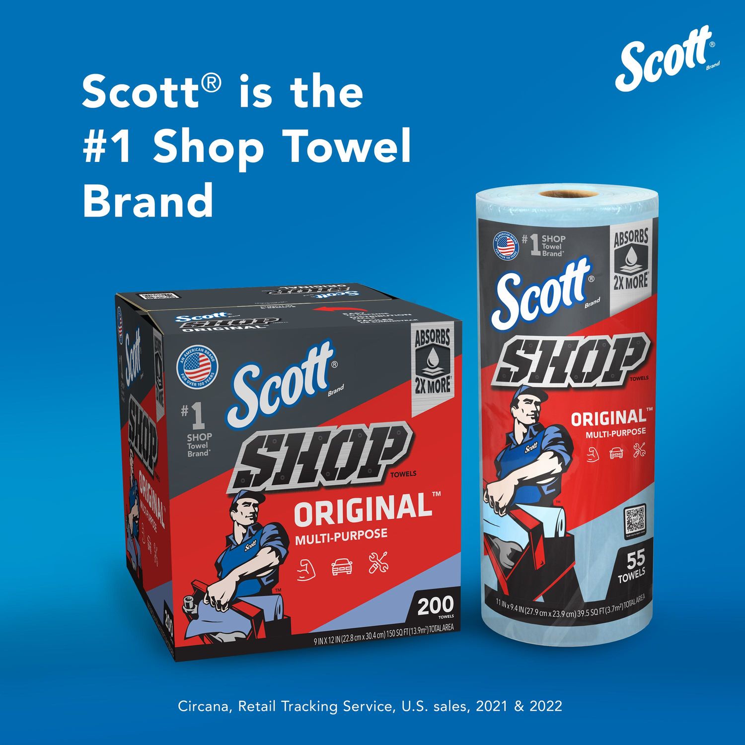 Scott Original Shop Towel Pop-Up Box 200 Ct. | AutoZone