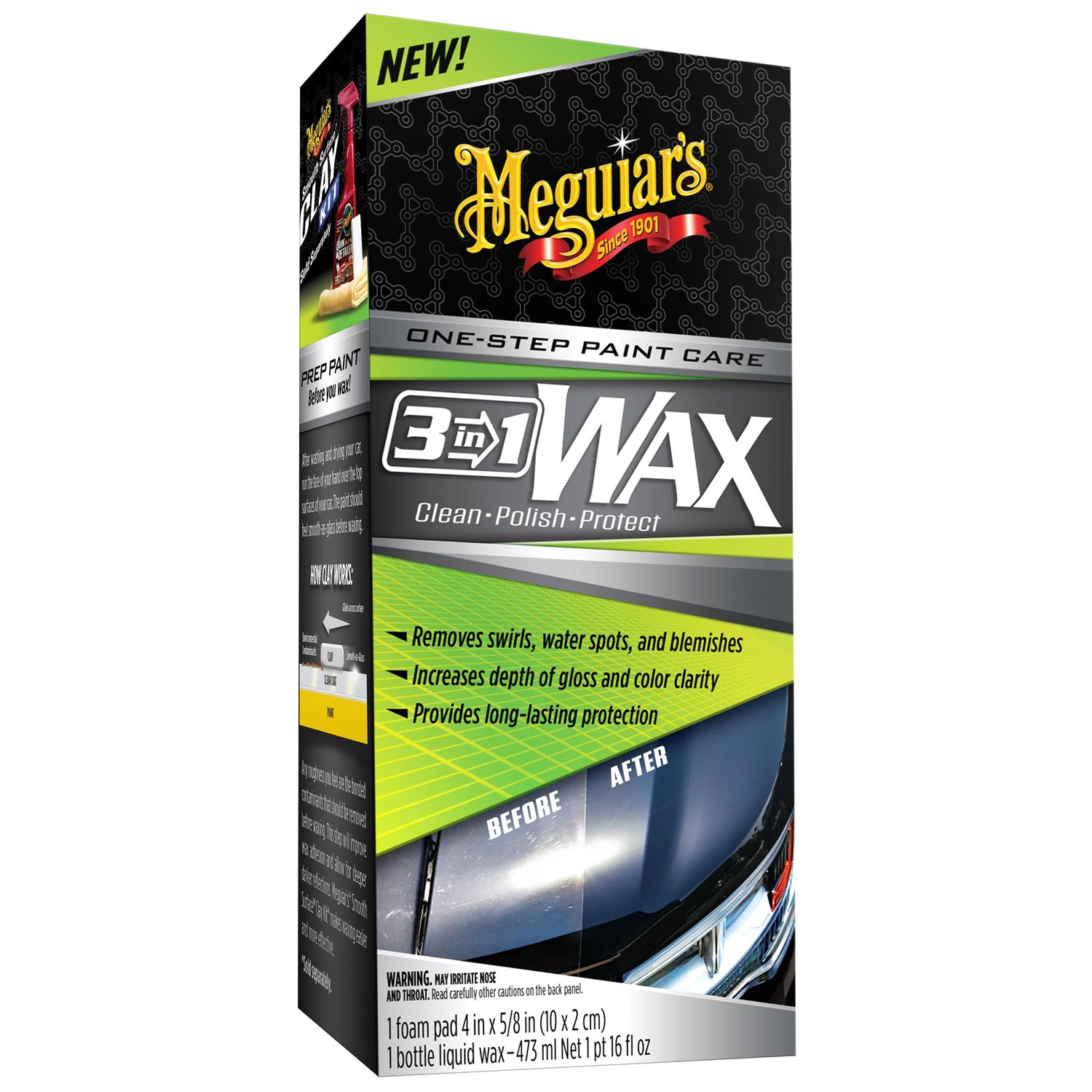 Meguiar's 3-in-1 Liquid Wax 16oz with Foam Pad | AutoZone