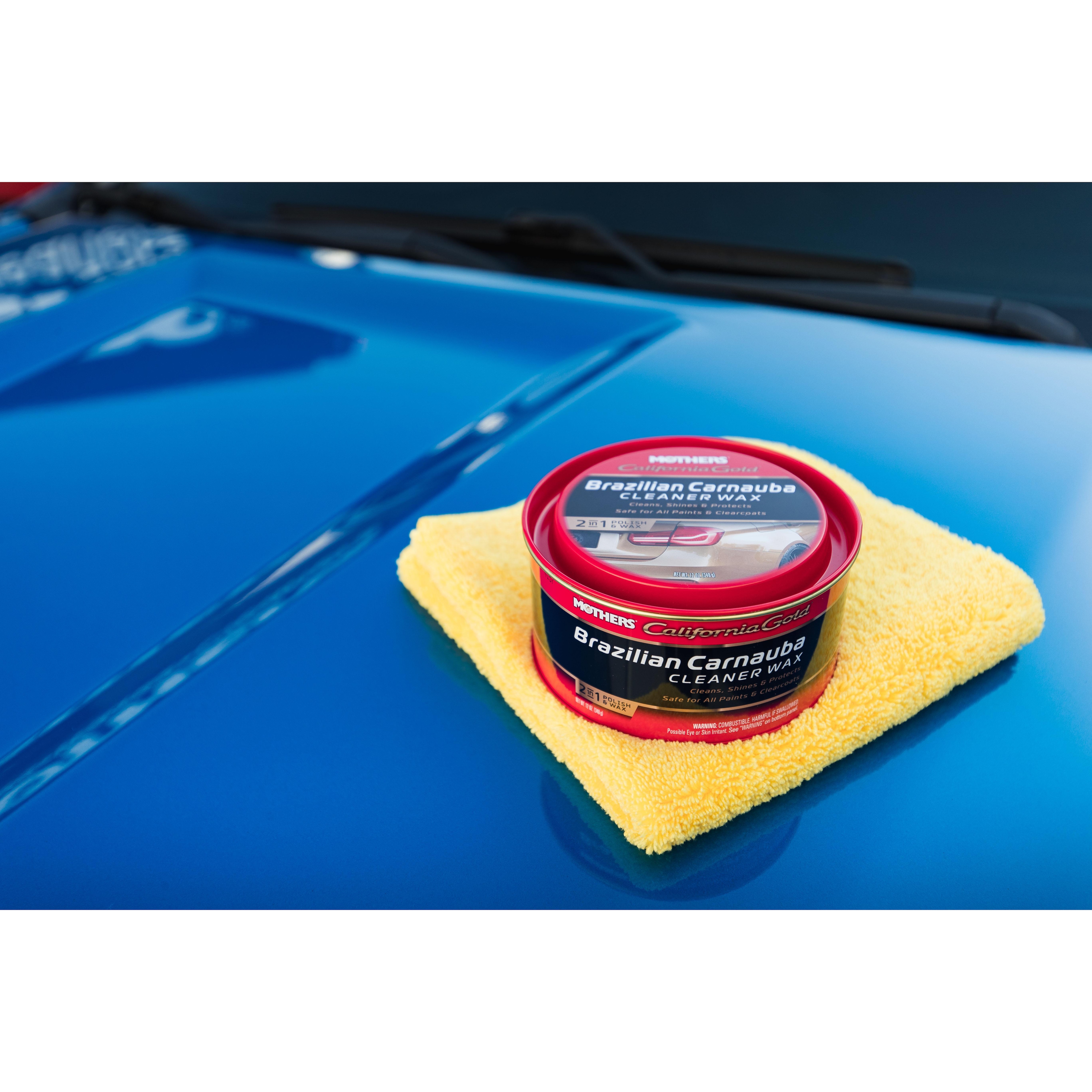 Mothers California Gold Brazilian Carnauba Paste Cleaner Wax 12oz