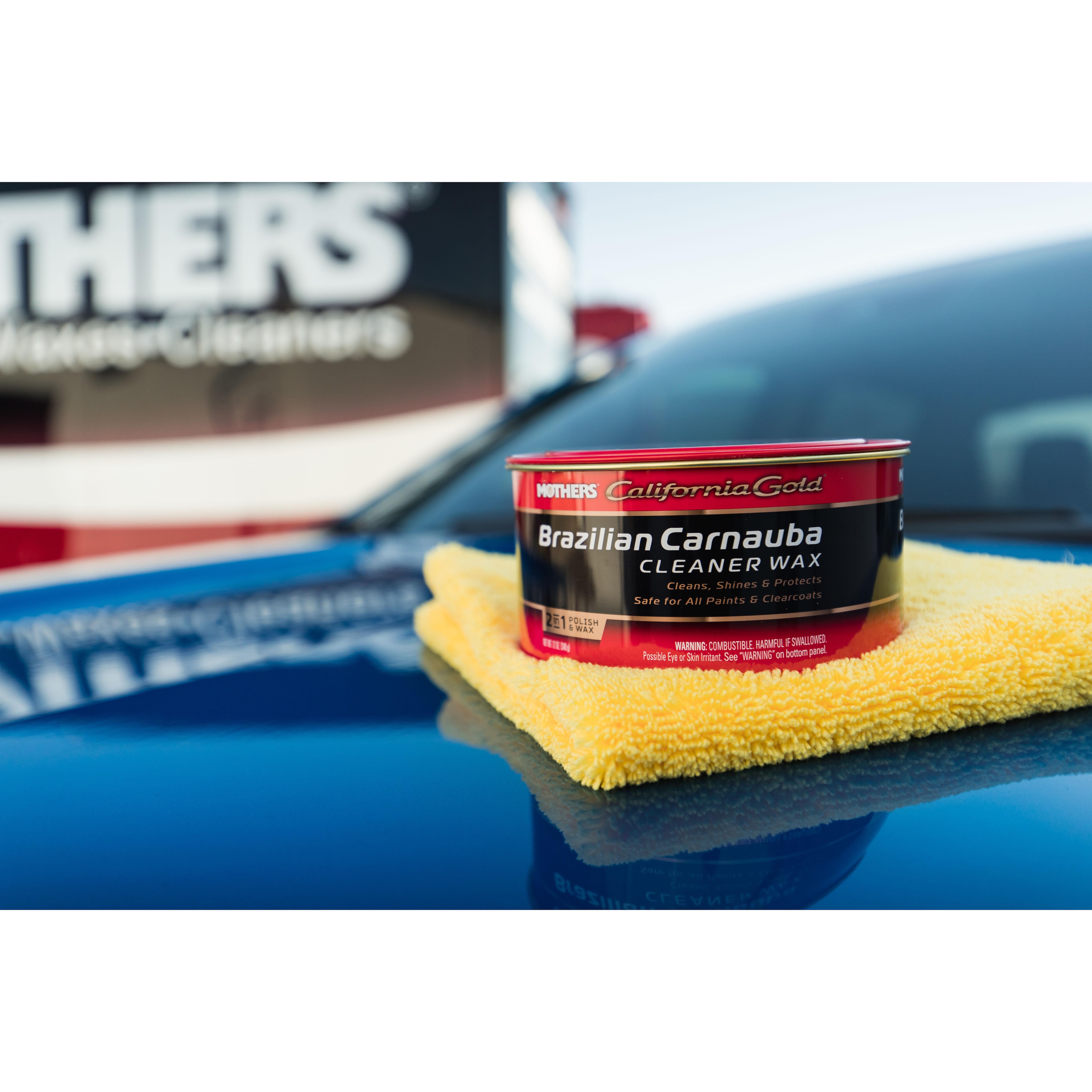 Mothers California Gold Brazilian Carnauba Paste Cleaner Wax 12oz