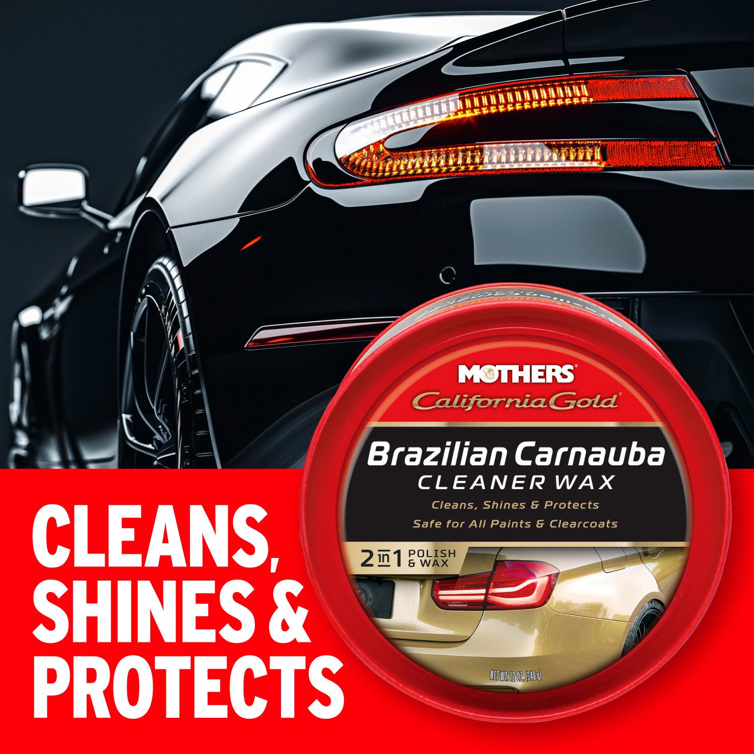 Mothers California Gold Brazilian Carnauba Paste Cleaner Wax 12oz