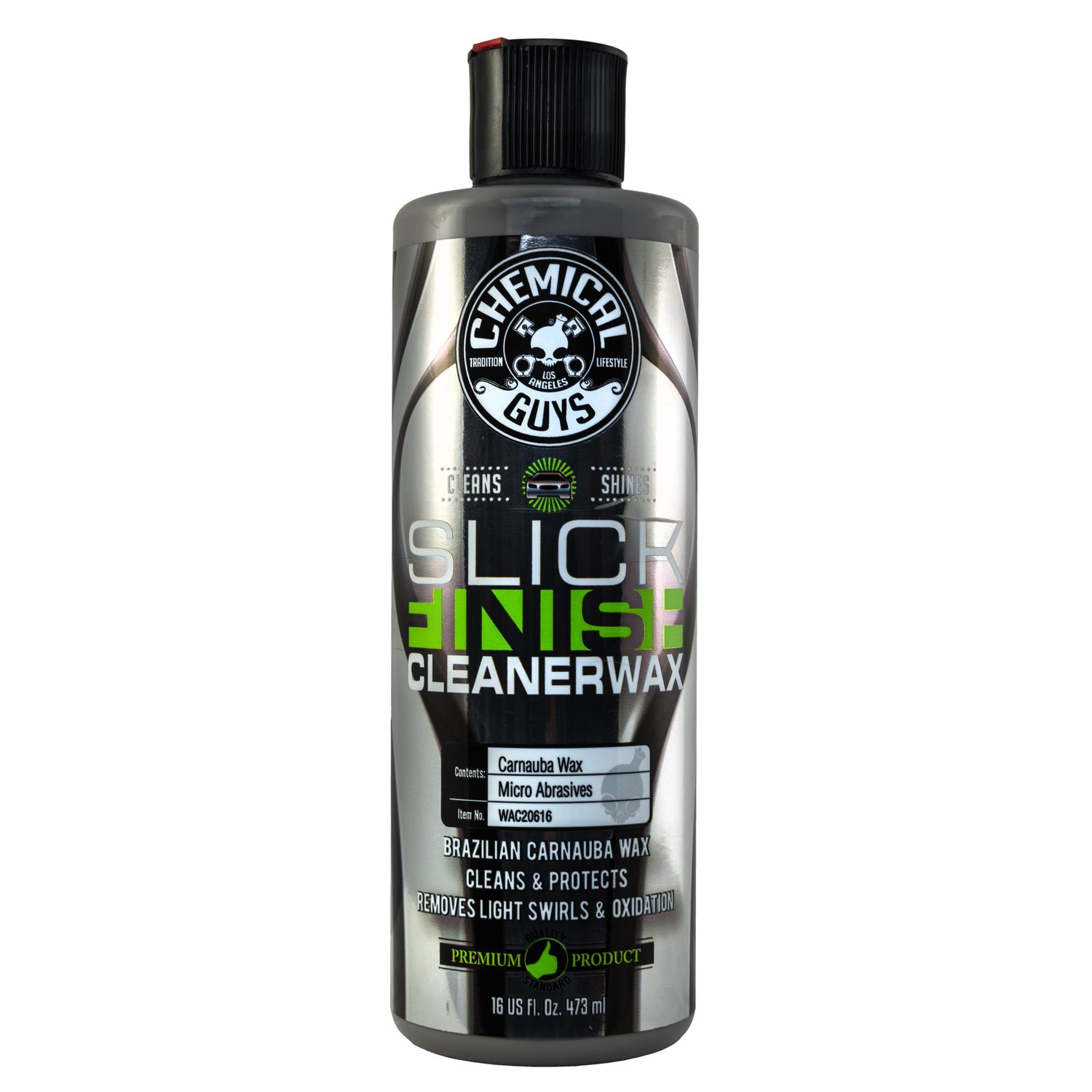 Chemical Guys Slick Finish Cleaner Wax 16oz | AutoZone