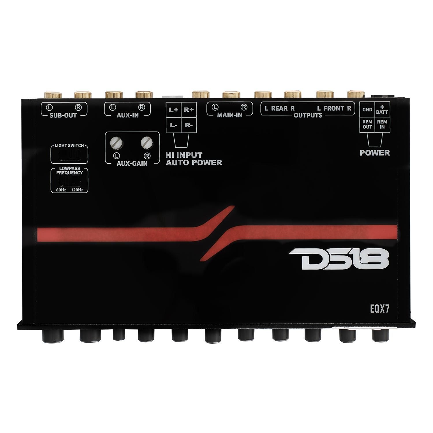 DS18 High Volt 7-Band Equalizer with High Level Input and Auto