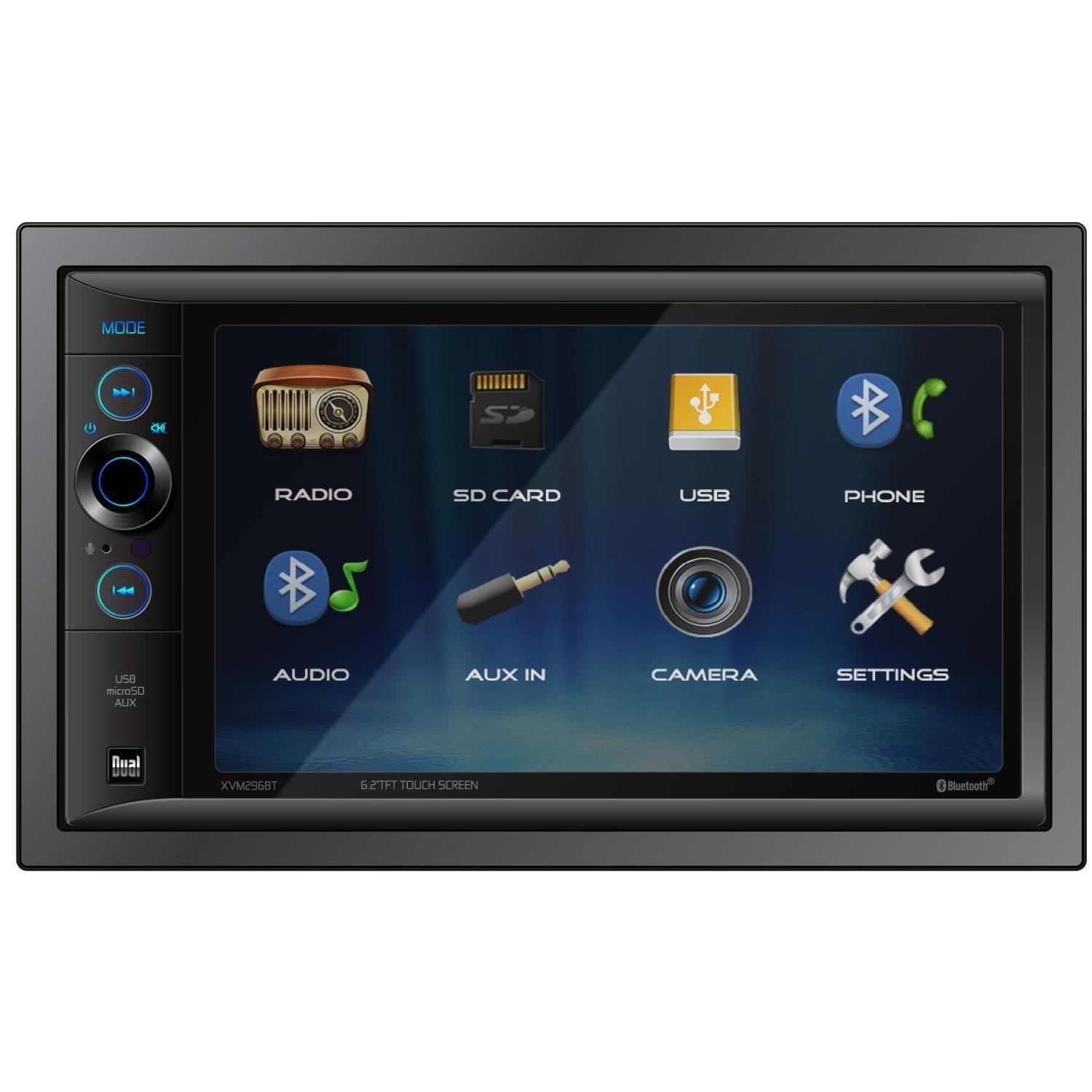 Dual Electronics 6.2in Touchscreen Multimedia Receiver with Bluetooth