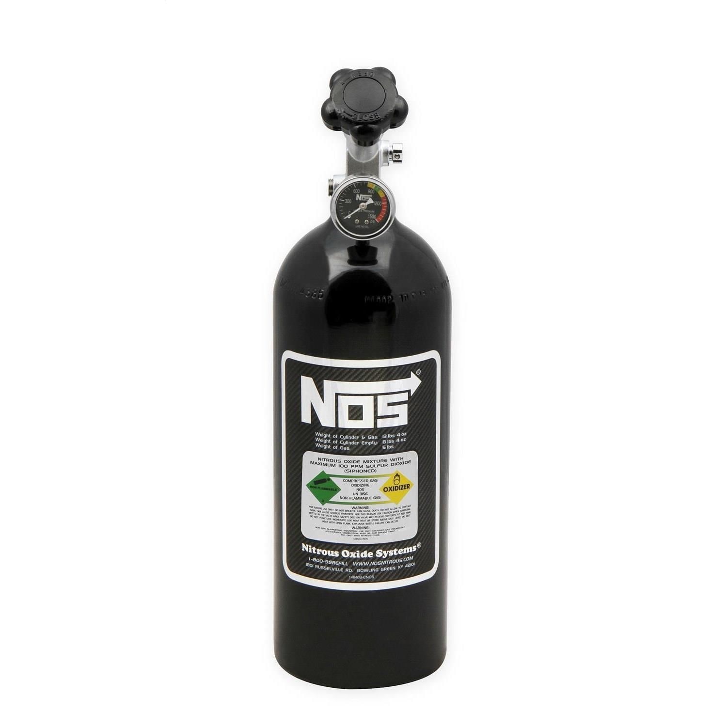 NOS/Nitrous Oxide System Black Finish 5lbs; 16.75in x 5.25in Hi