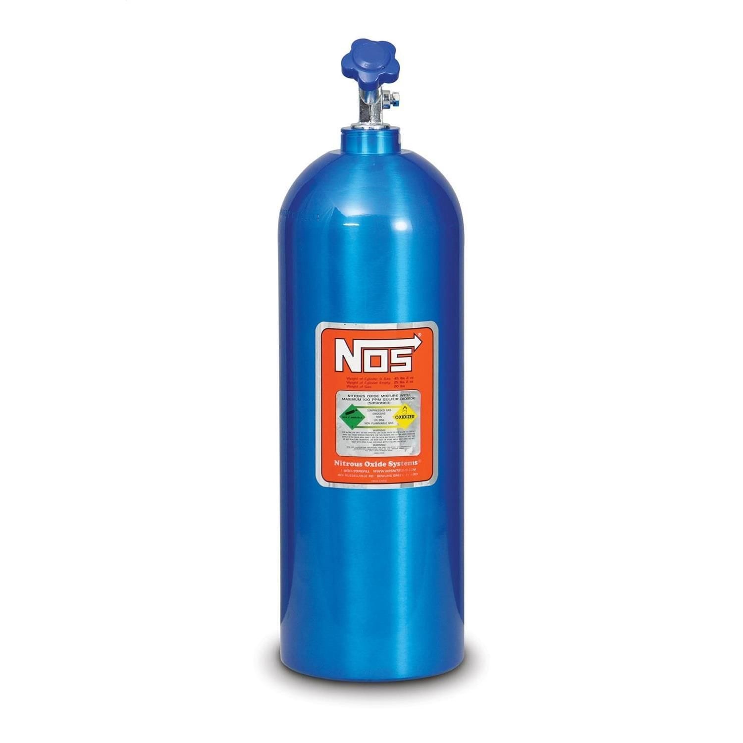 NOSボトル NOS/Nitrous Oxide System Electric Blue Finish 20lbs; 27.5in x 8in