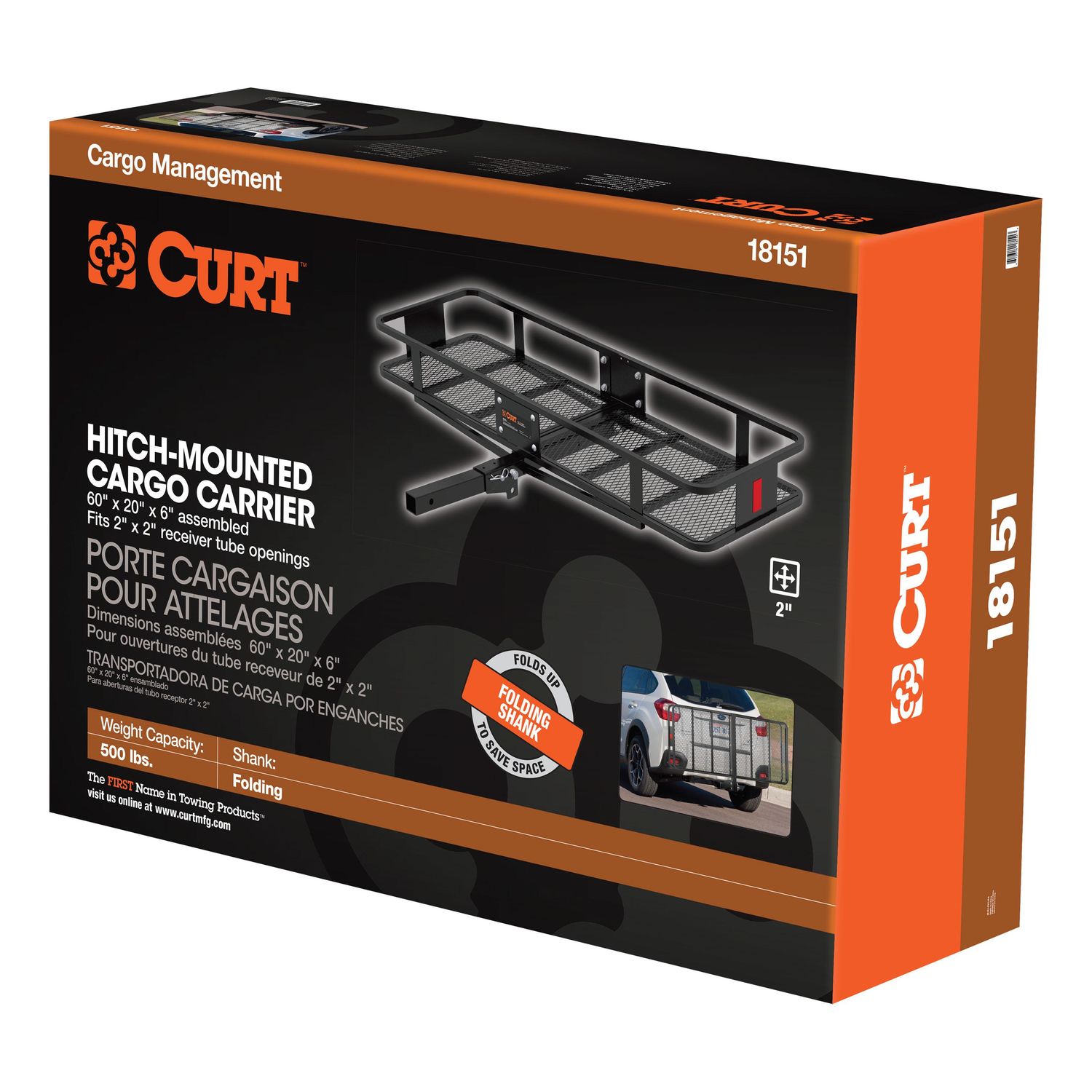 CURT Receiver Hitch Mounted Cargo Carrier 18151 | AutoZone
