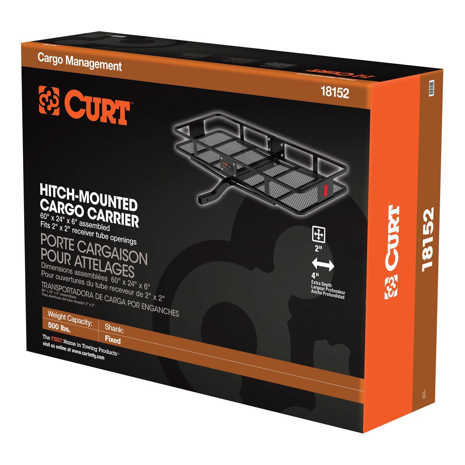 CURT Receiver Hitch Mounted Cargo Carrier 18152 | AutoZone