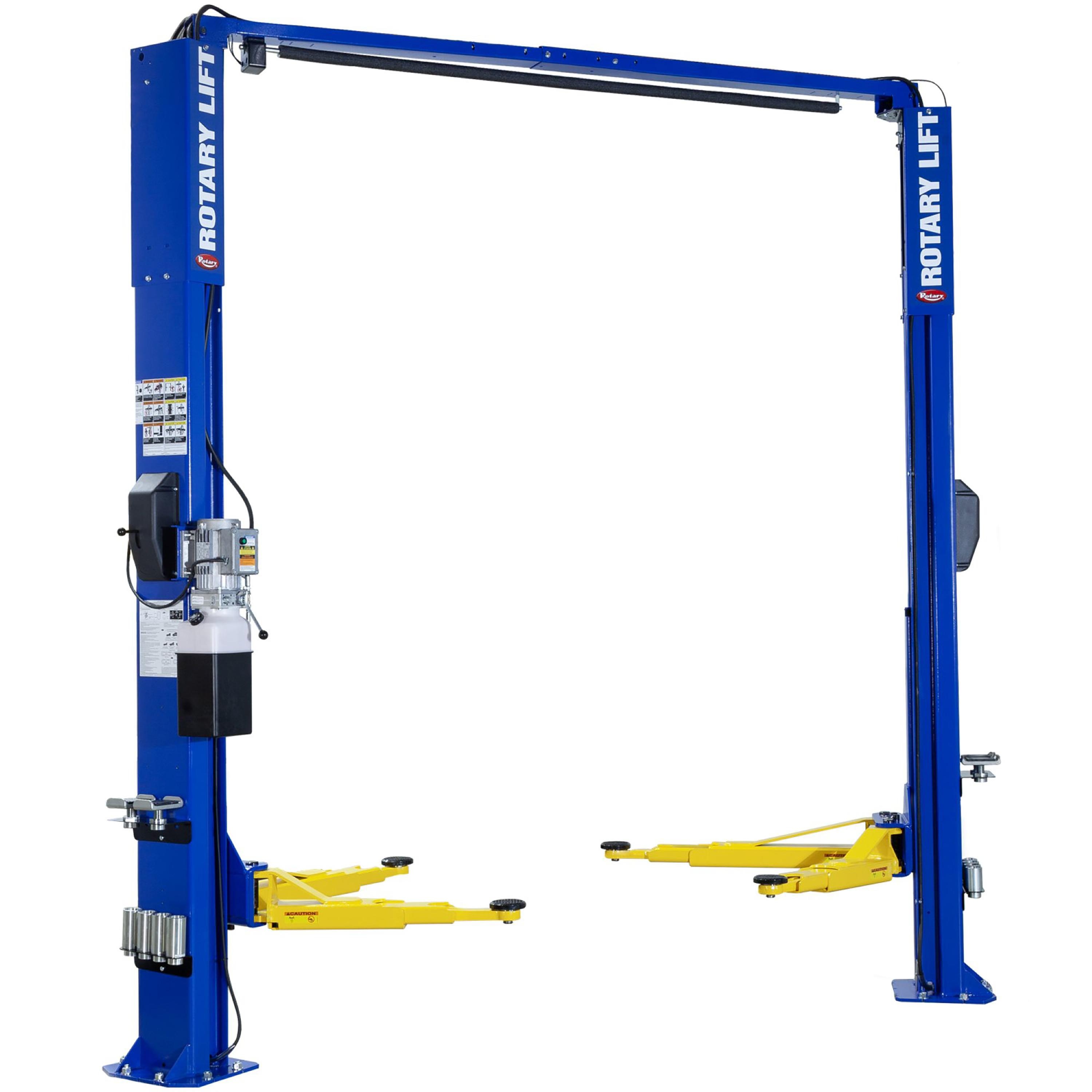 Rotary Lifts 10,000lbs 2 Post Asymmetric Blue Lift with AV Arms