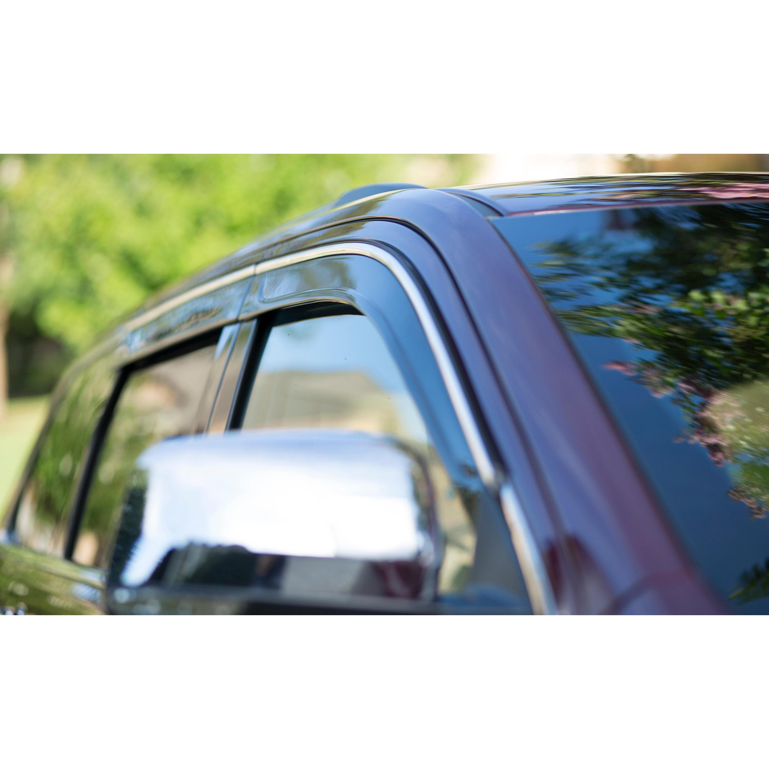 Auto Ventshade (AVS) Black with Chrome Trim Side Window Deflector