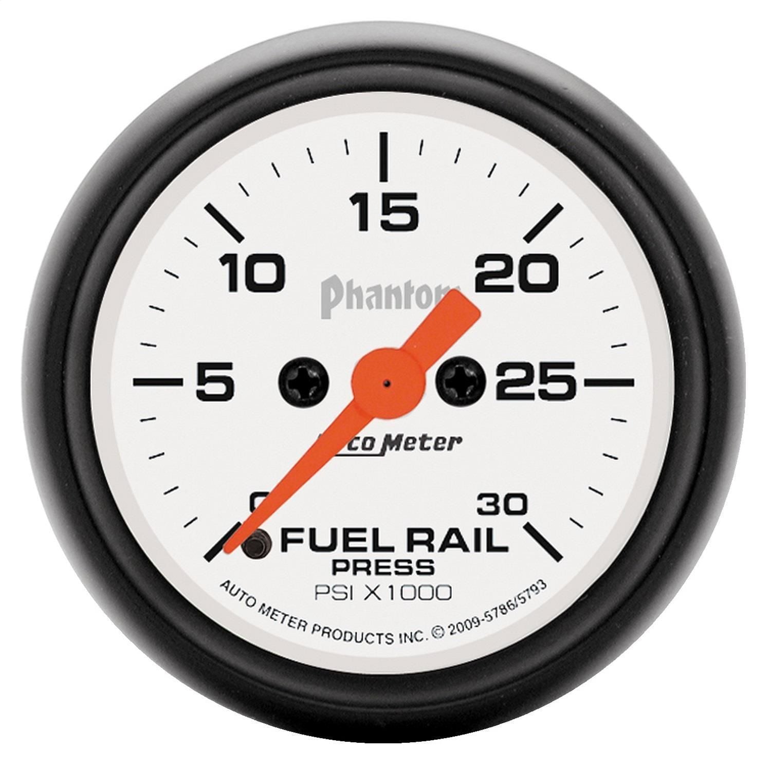 AutoMeter Phantom White Fuel Pressure Gauge for Yugo