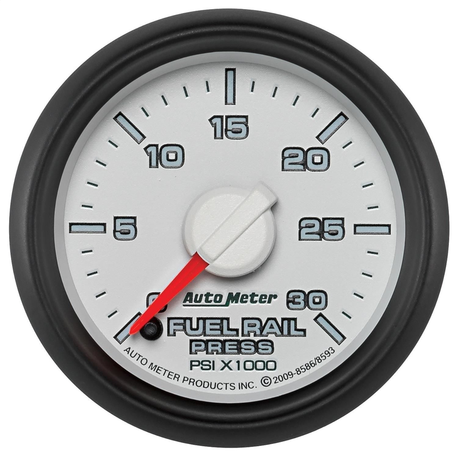 AutoMeter 1.69 in White 0 PSI to 30000 PSI Fuel Pressure Gauge for Yugo