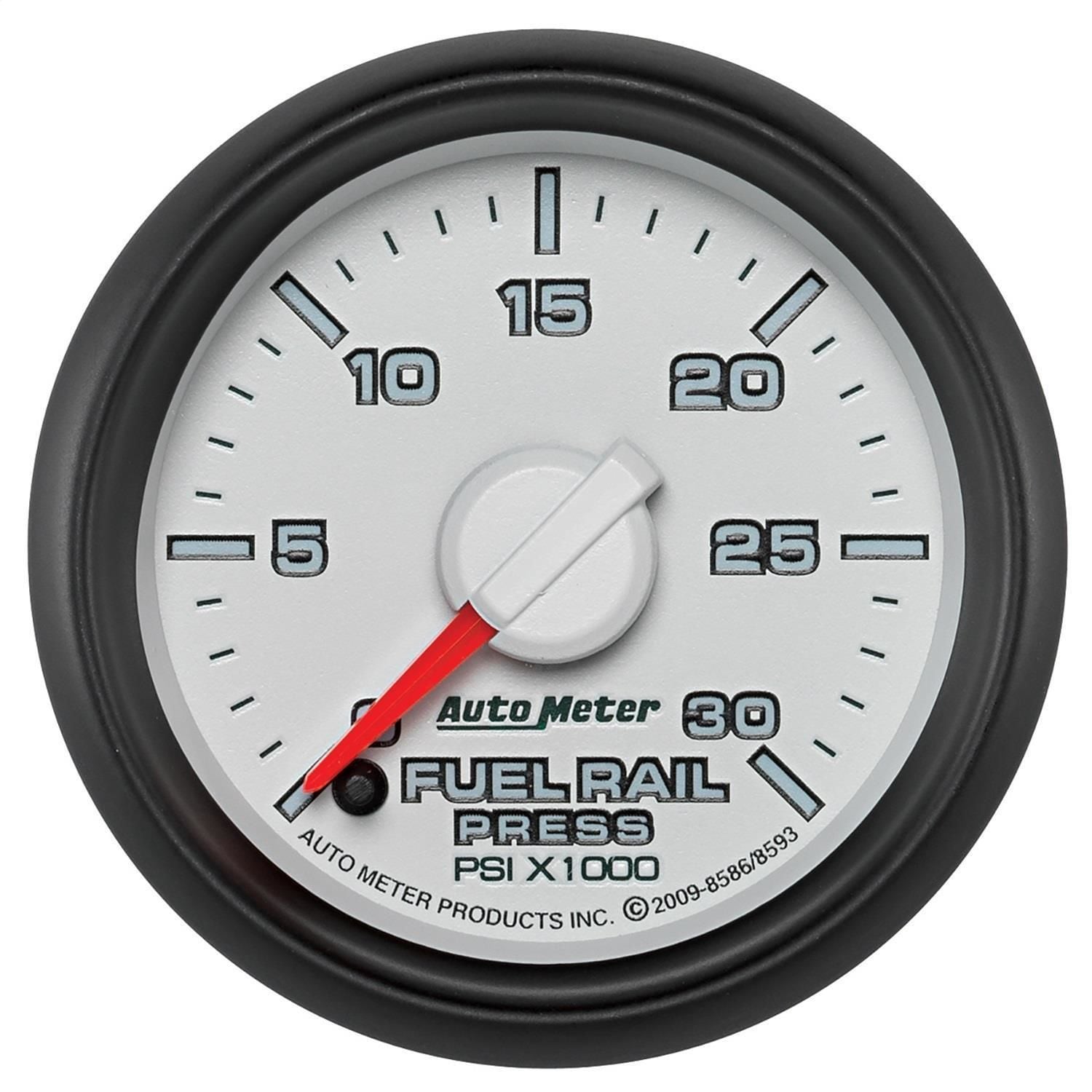AutoMeter 1.69 in White 0 PSI to 30000 PSI Fuel Pressure Gauge for Yugo