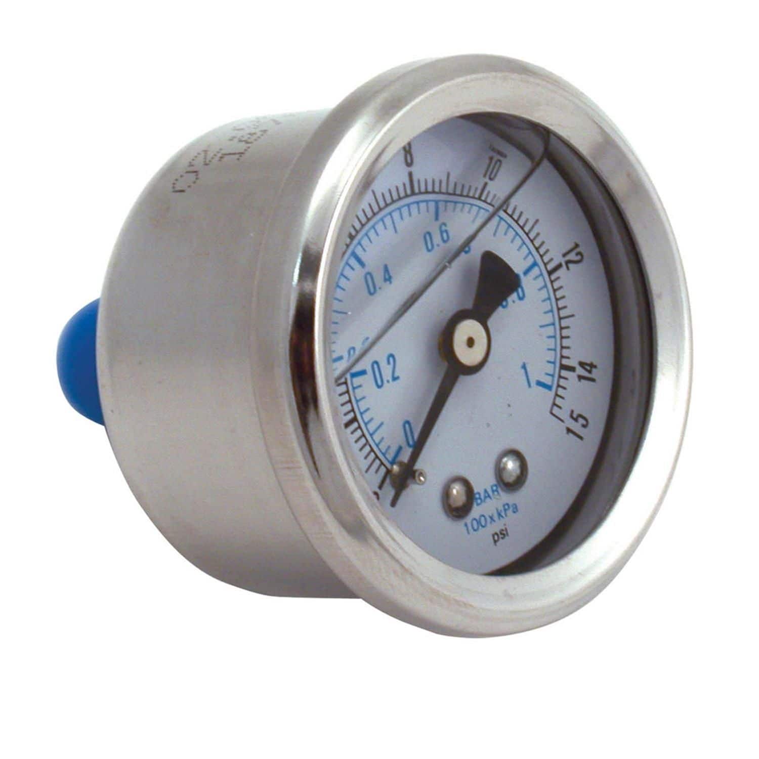 Spectre White Fuel Pressure Gauge for Yugo