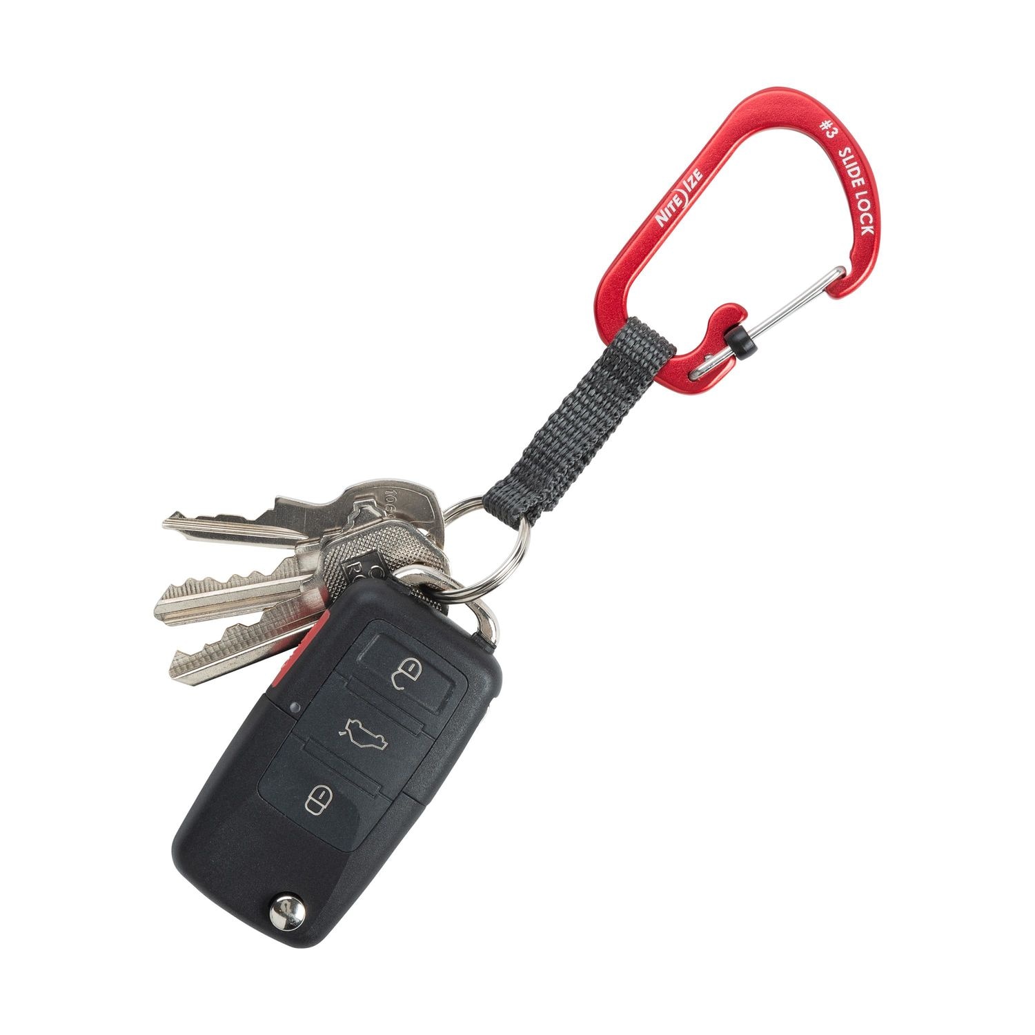 Nite Ize No.3 Aluminum Red SlideLock Carabiner | AutoZone