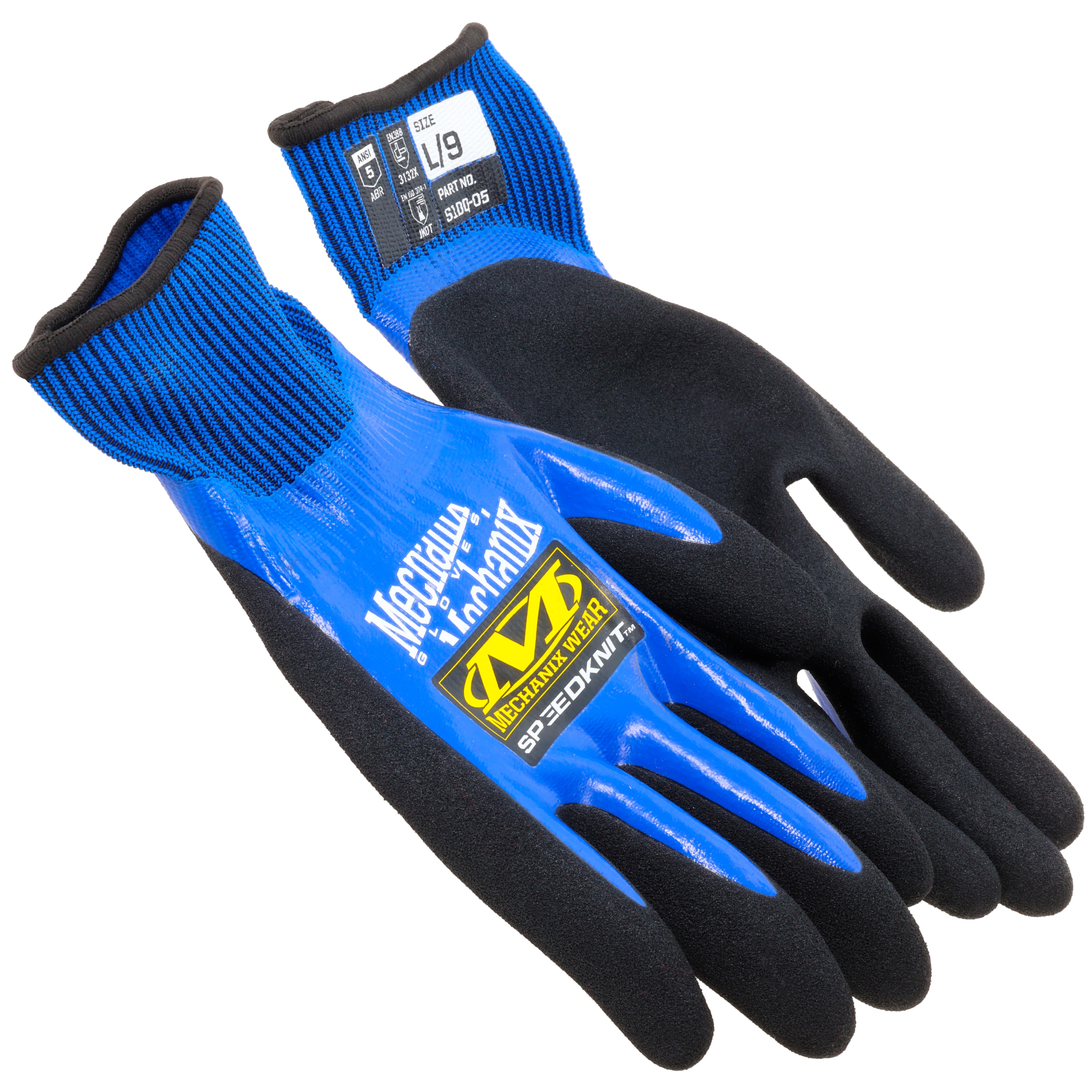 Mechanix Wear SpeedKnit Waterproof Coated-Knit Gloves, Large
