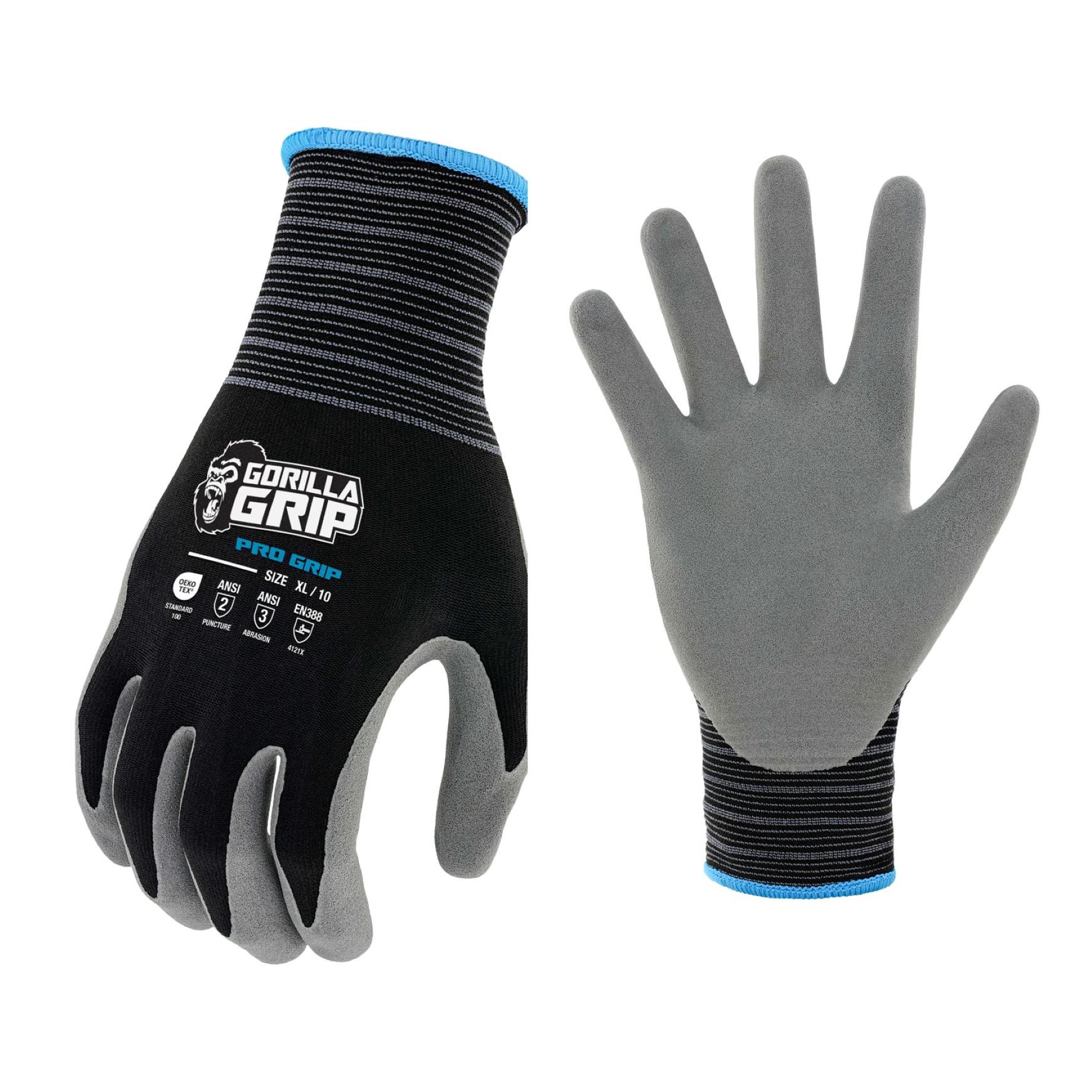 Grease Monkey Gorilla Grip Black/Gray Nylon/Spandex Extra Large