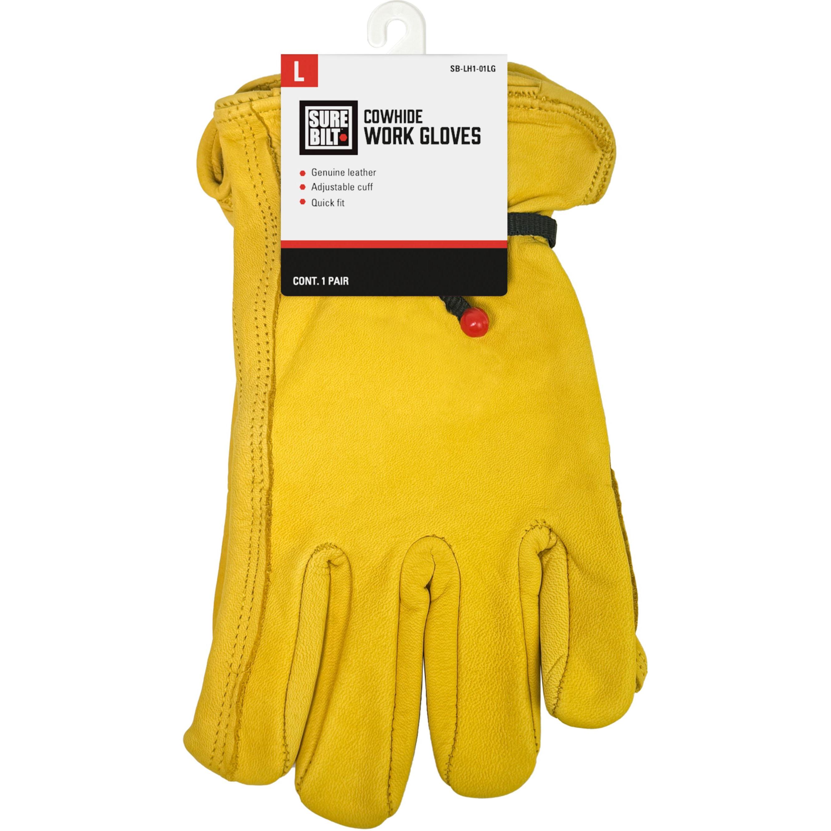 SureBilt Tan Leather Large Work Gloves | AutoZone