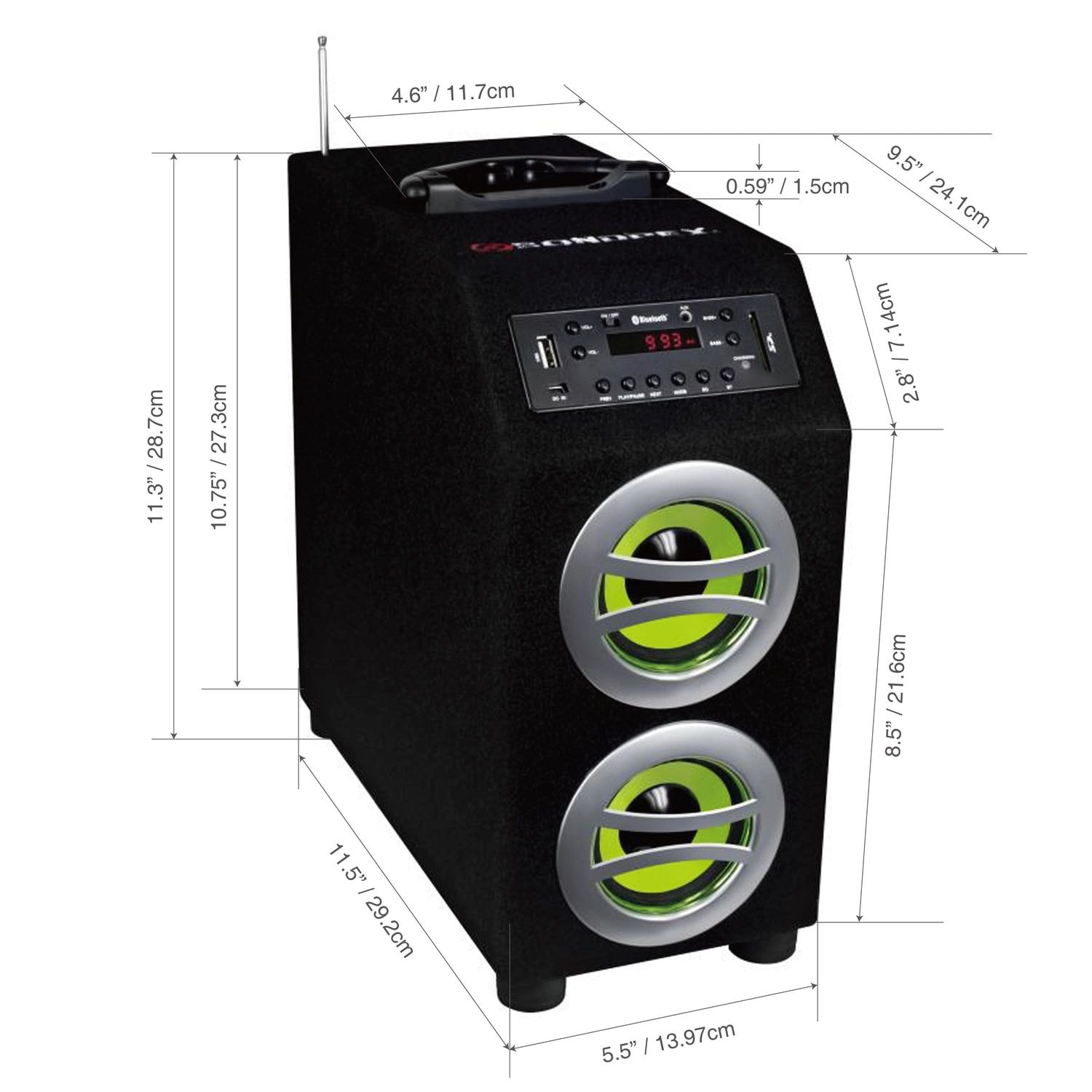 SONDPEX Portable Bluetooth Speaker and Digital Music Player | AutoZone