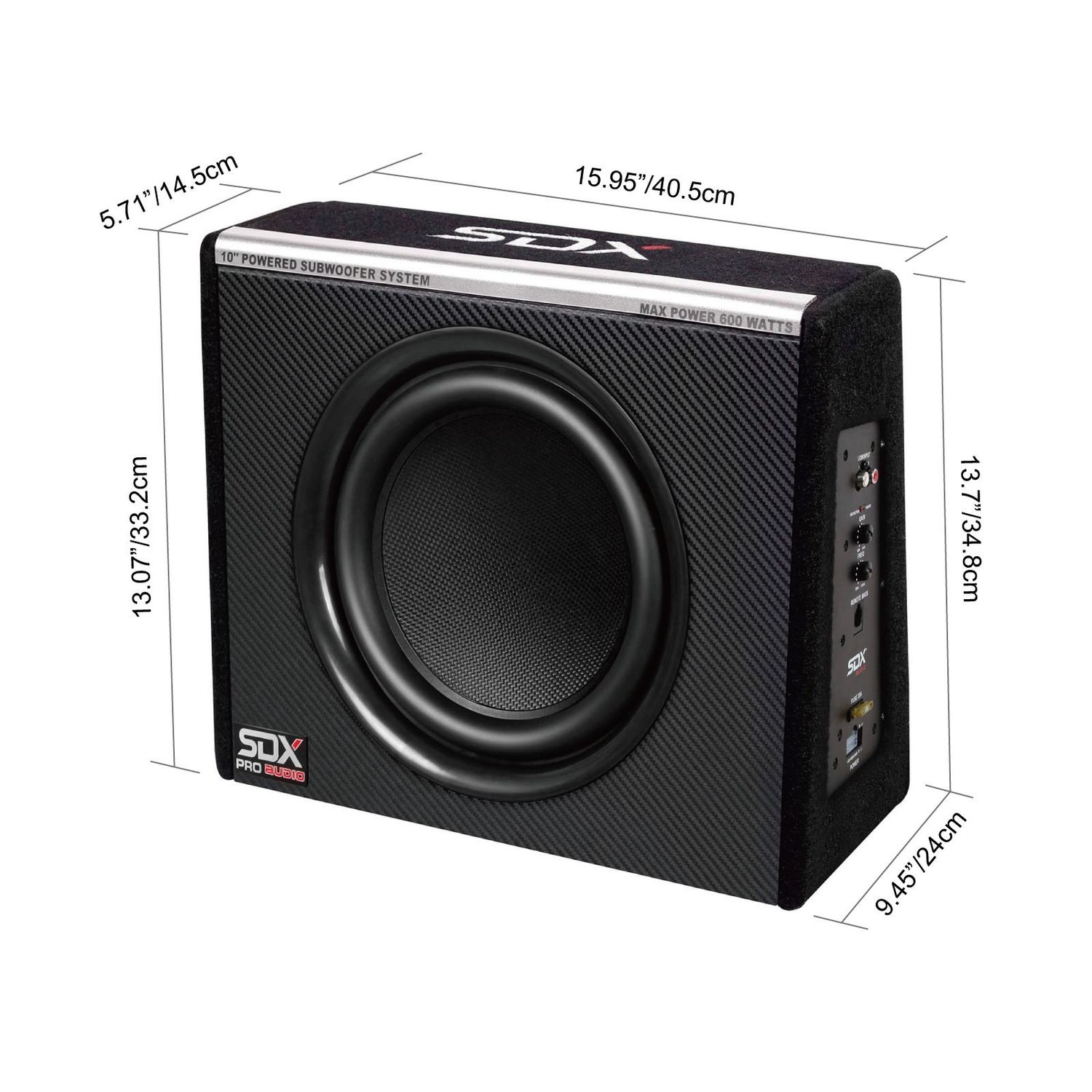 SONDPEX 10in 600 Watts Compact Active Subwoofer System | AutoZone
