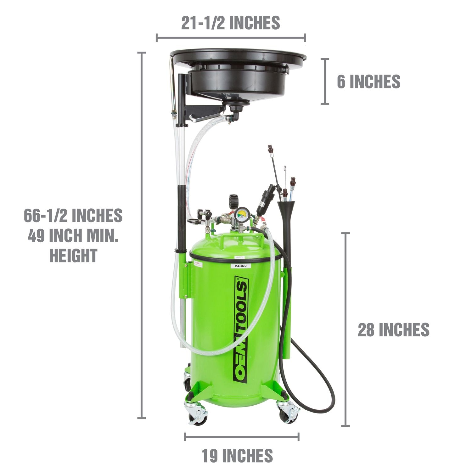 uminootoko OEMTOOLS Oil Drain and Vacuum Evacuator 21.1 Gallon | AutoZone