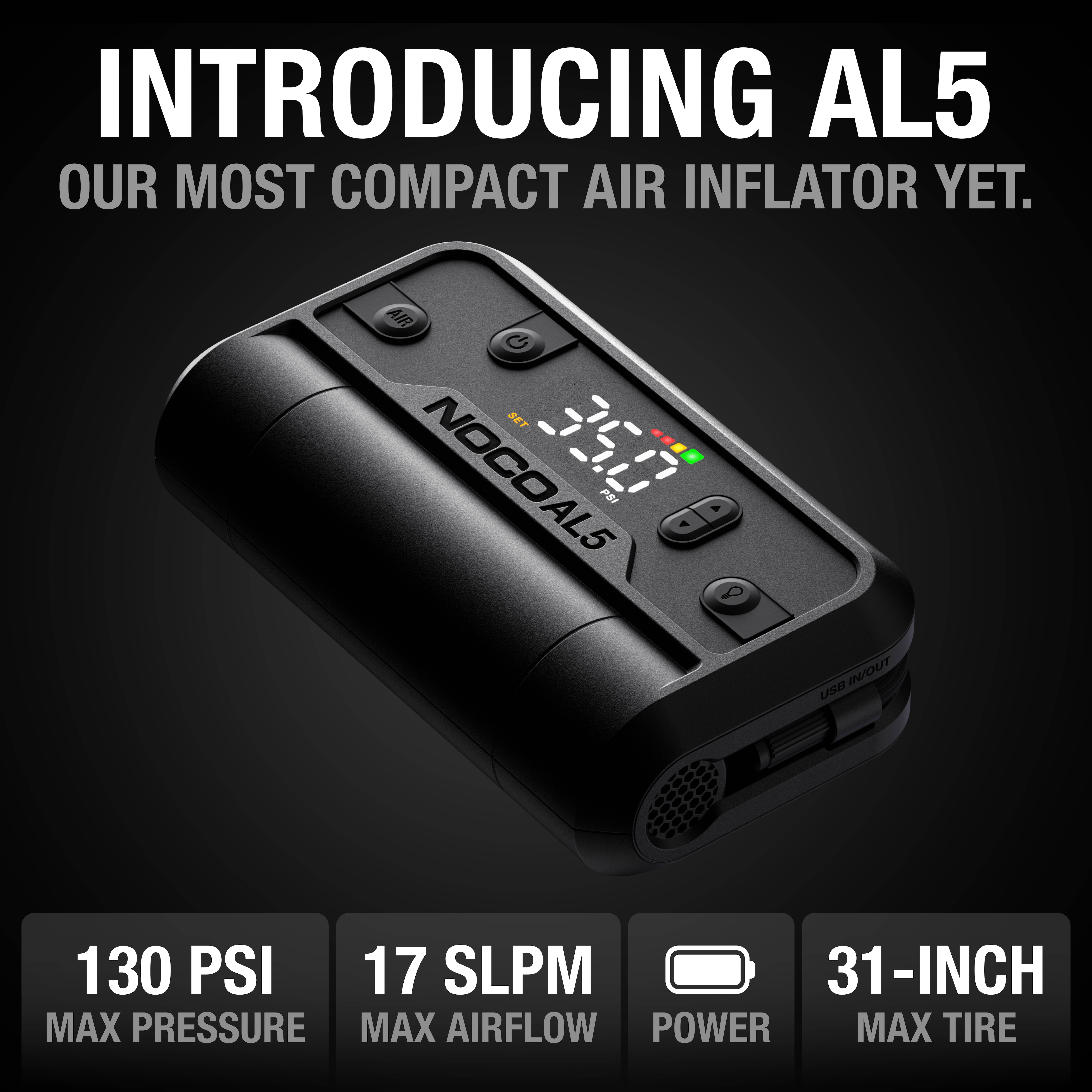 NOCO 130 PSI Cordless Tire Inflator AL5 | AutoZone