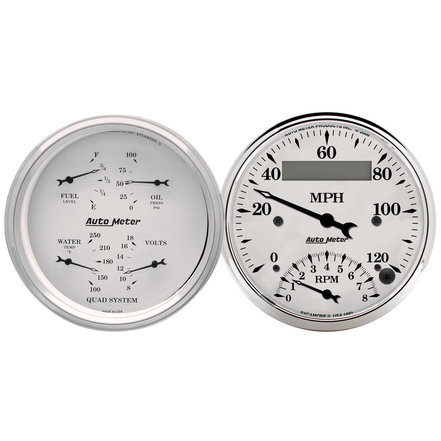 AutoMeter Old Tyme White Gauge Set 1620 | AutoZone