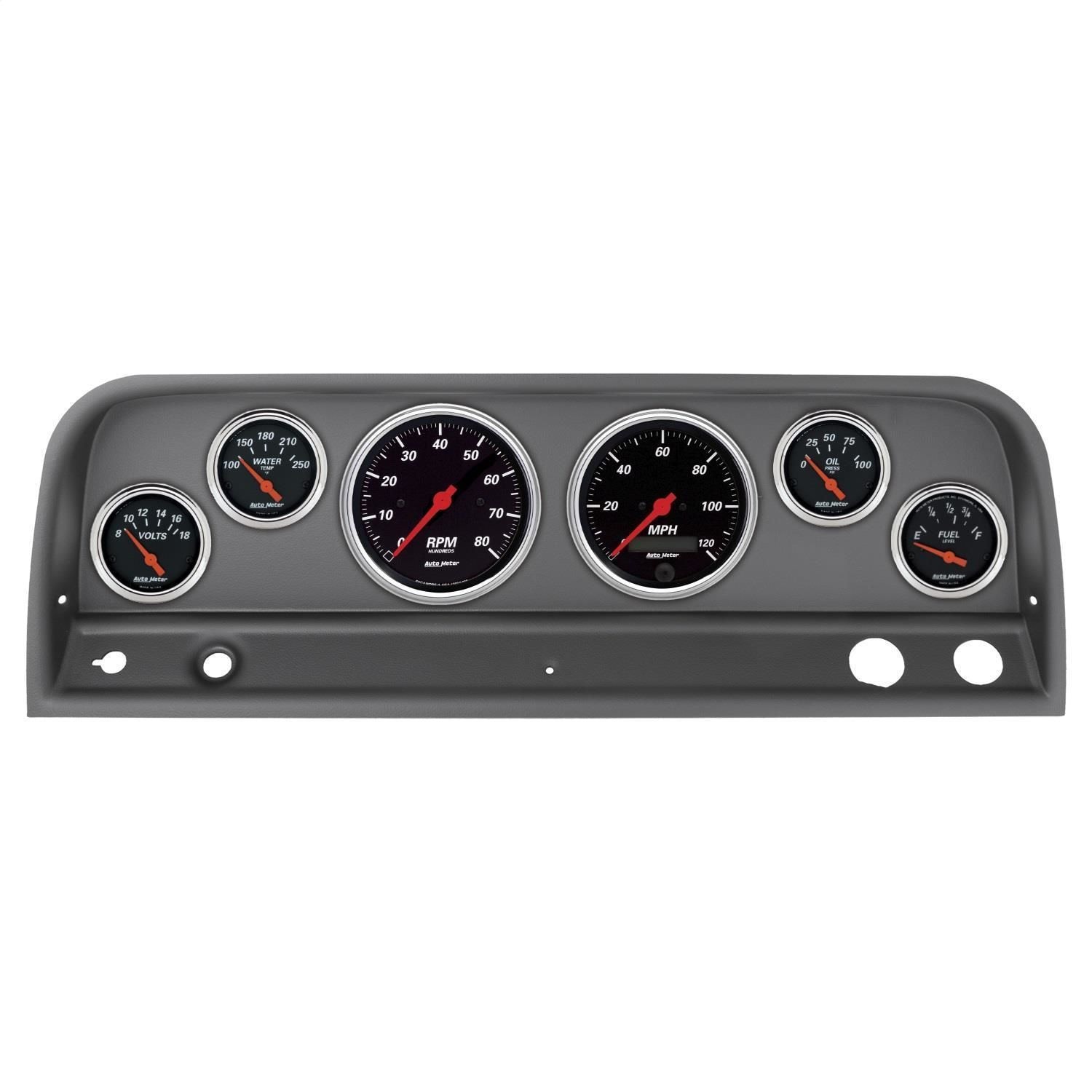 ベンツ126-用USバーションメーターセツト AutoMeter Designer Black Gauge Set 2128-06 | AutoZone