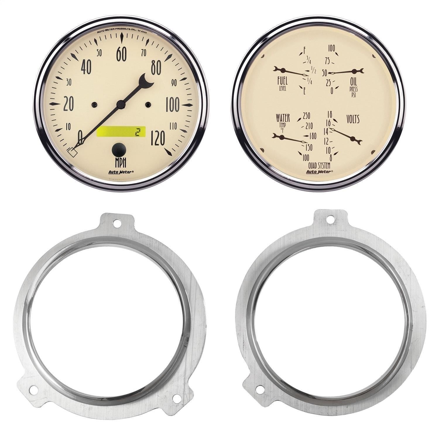 AutoMeter Antique Beige Gauge Set 7038-02